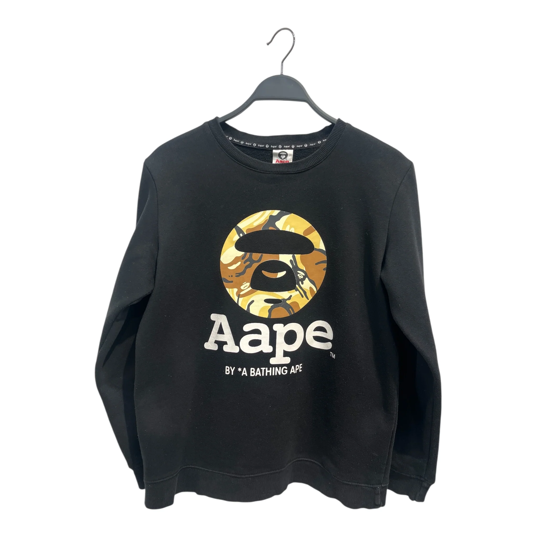 AAPE BY A BATHING APE/Sweatshirt/L/Cotton/BLK/aape crewneck