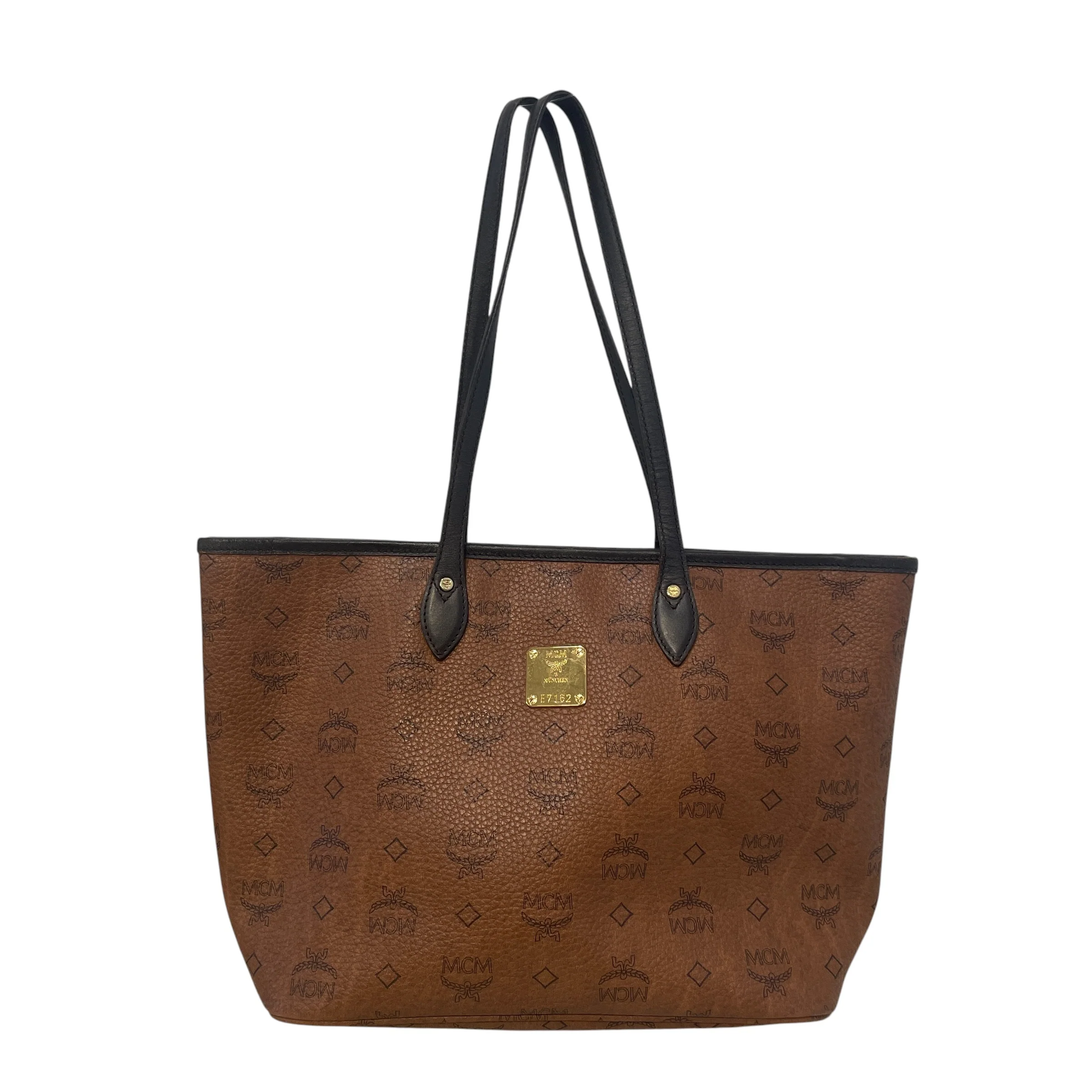 MCM/Tote Bag/Monogram/Leather/BRW/Viscetos Shopping Tote