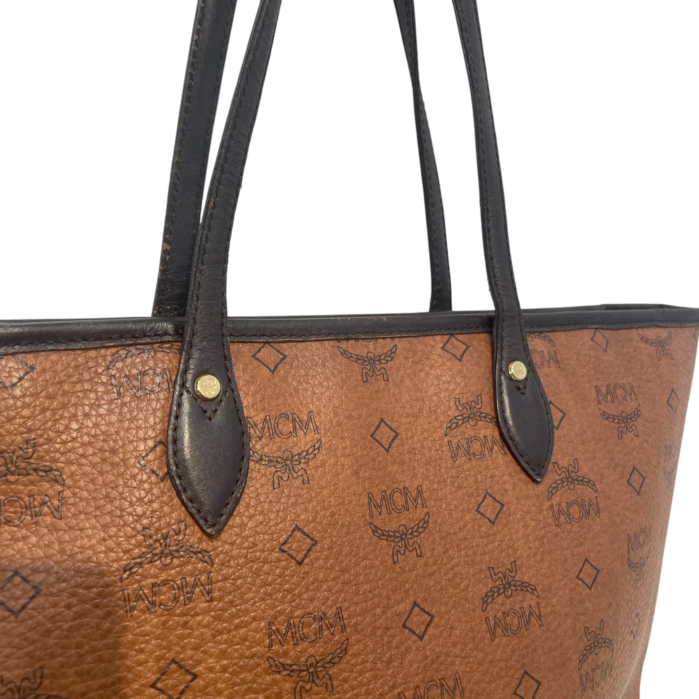 MCM/Tote Bag/Monogram/Leather/BRW/Viscetos Shopping Tote