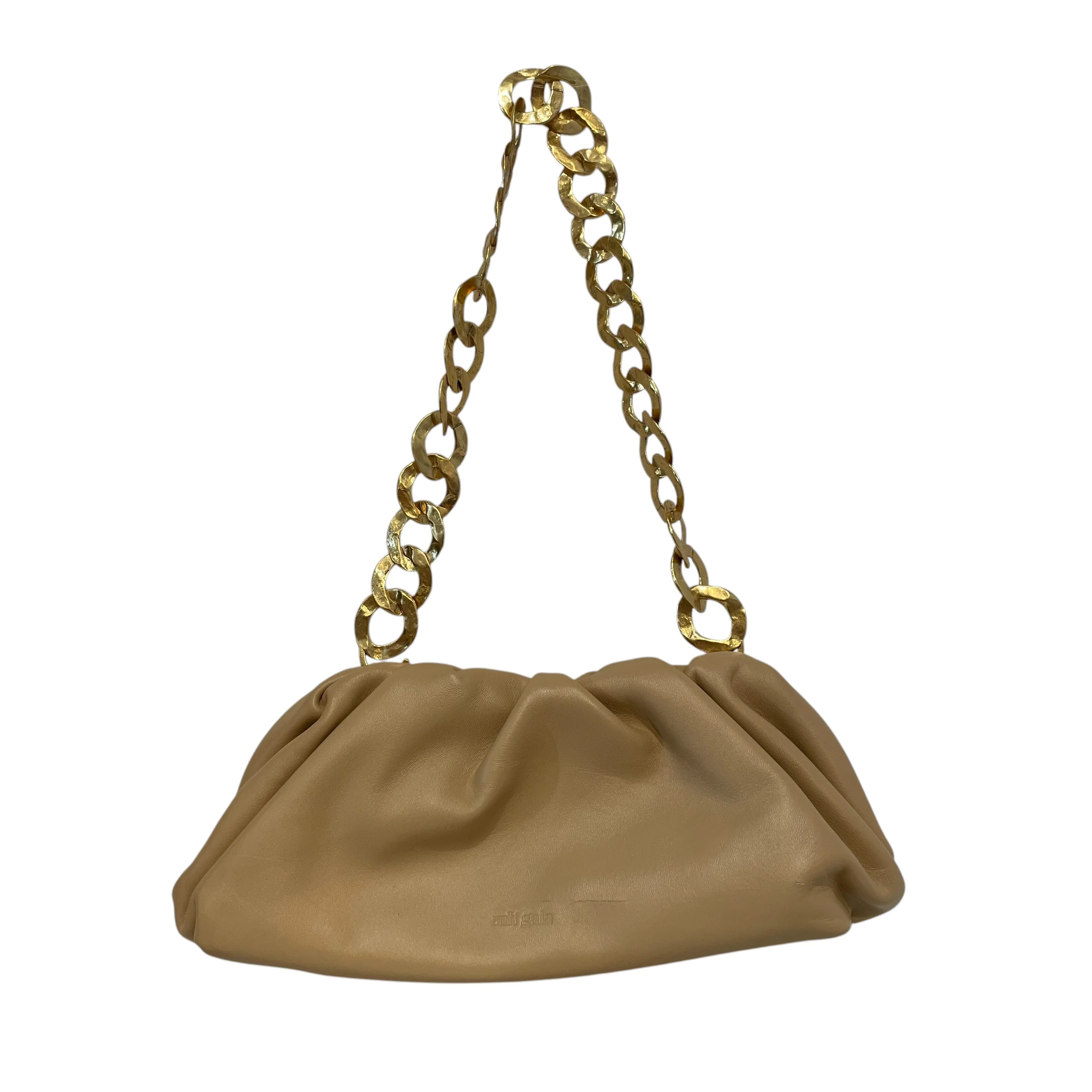 cult gaia/Hand Bag/Leather/BEG/Gold Links