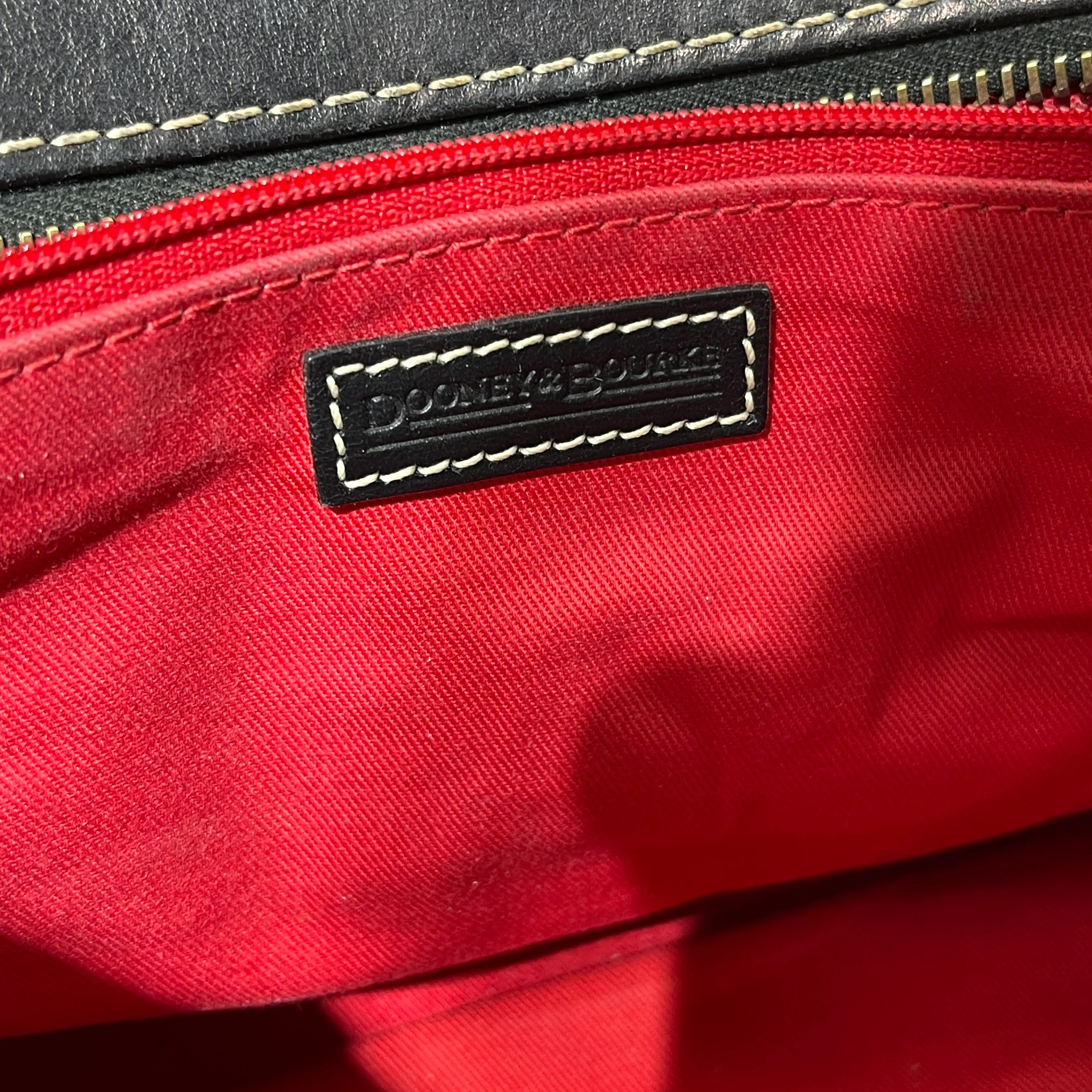 Dooney & Bourke/Tote Bag/Monogram/Cotton/BLK/Double Pocket Handbag