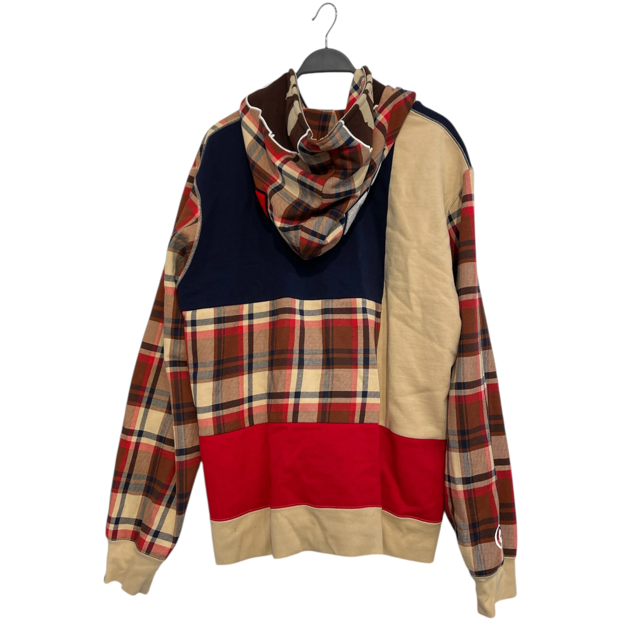 A BATHING APE/Zip Up Hoodie/XXXL/Plaid/Cotton/BEG/BAPE