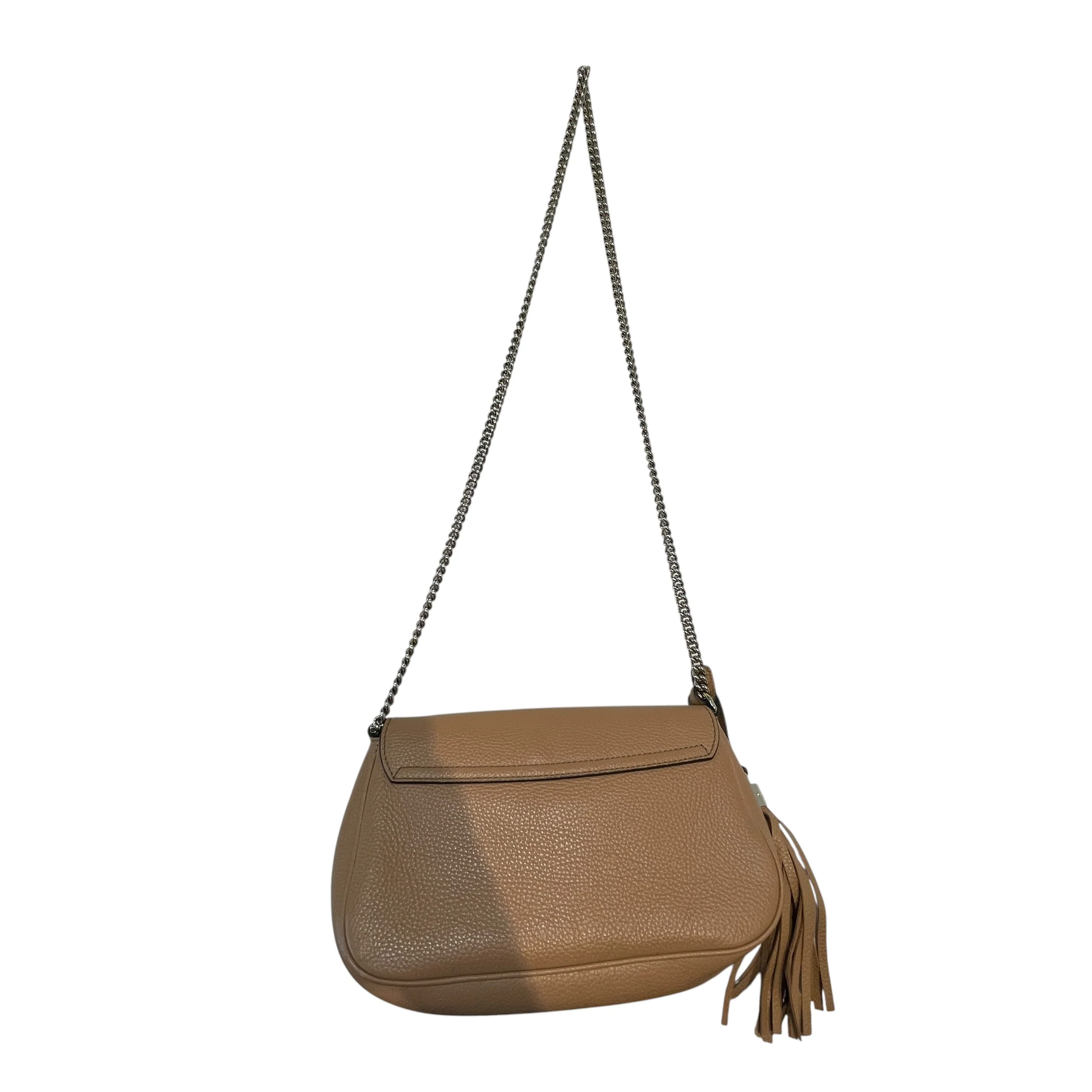 GUCCI/Cross Body Bag/Leather/BEG/Soho Flap Leather Chain Bag
