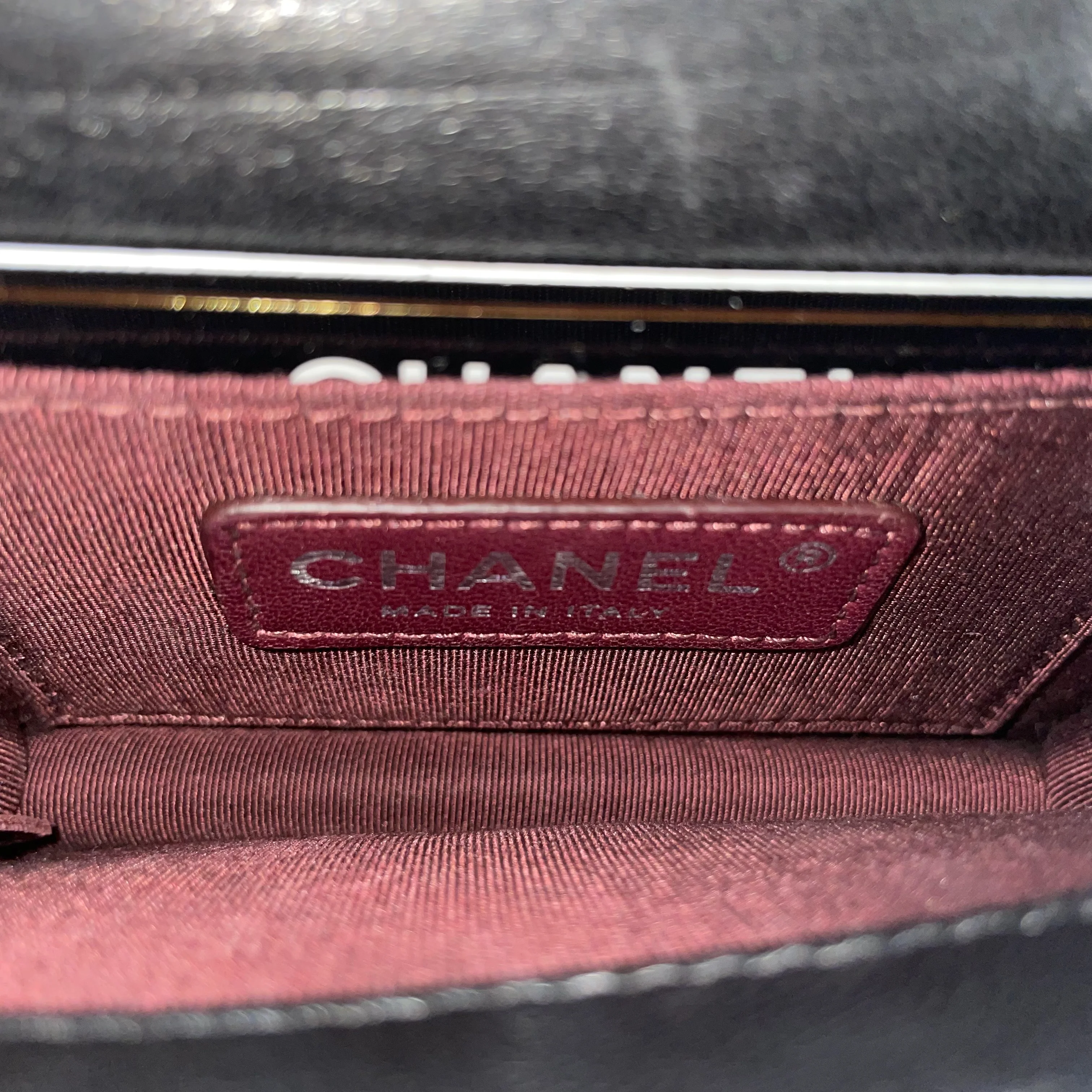 CHANEL/Cross Body Bag/Leather/BLK/18582578 SILVE METAL CC MINI