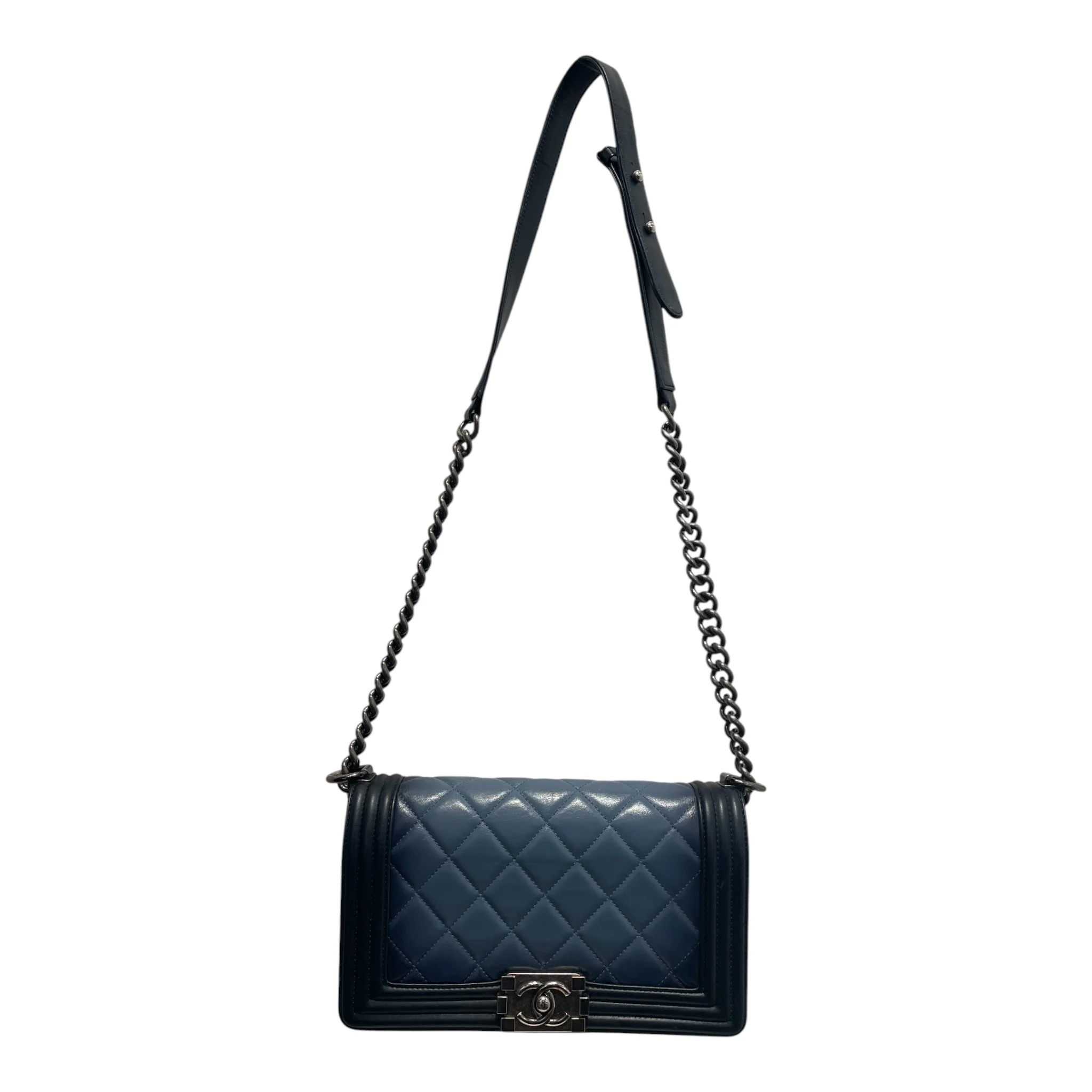 CHANEL/Cross Body Bag/Leather/BLU/19110300 OMBRE BOY BAG