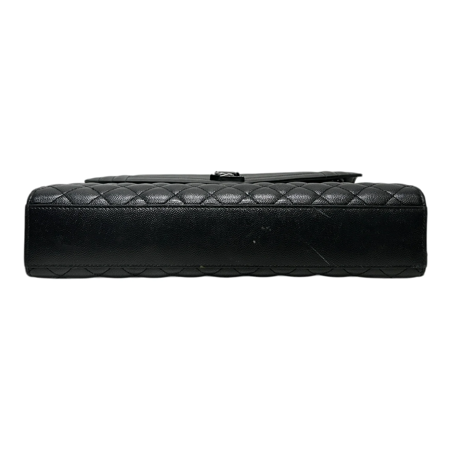SAINT LAURENT/Hand Bag/Leather/BLK/LARGE ENVELOPE TRIQUILT ALLBLK
