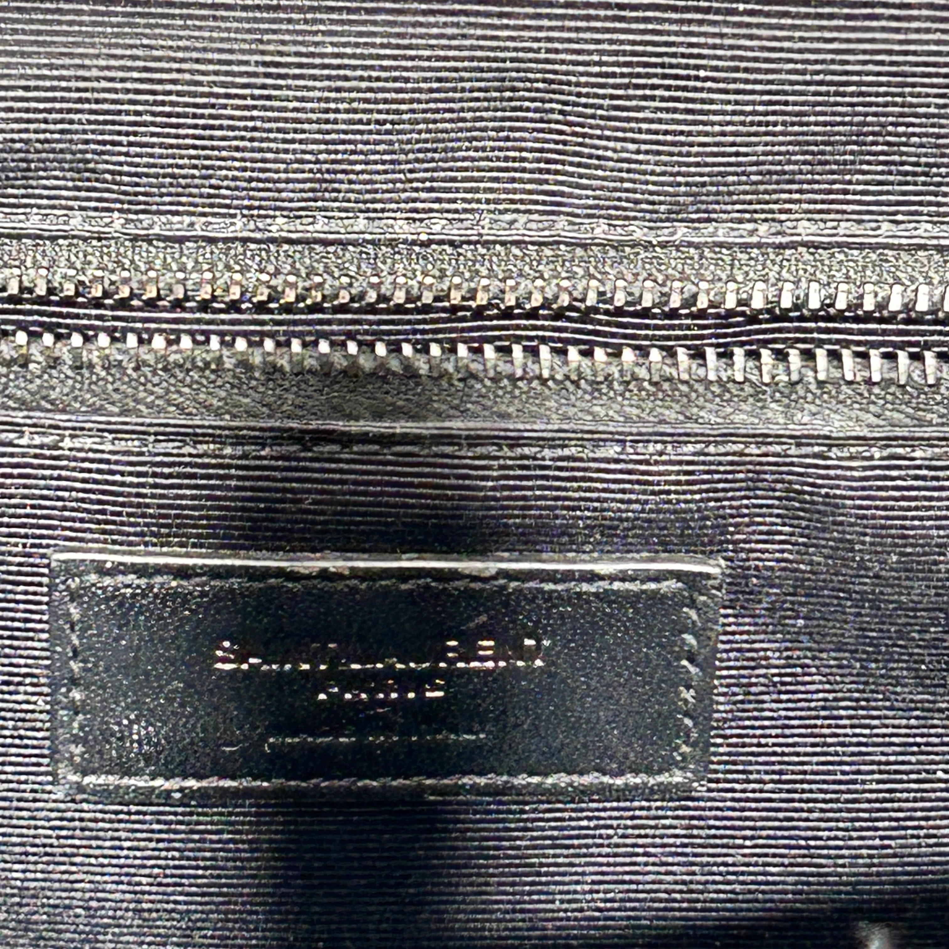 SAINT LAURENT/Hand Bag/Leather/BLK/LARGE ENVELOPE TRIQUILT ALLBLK