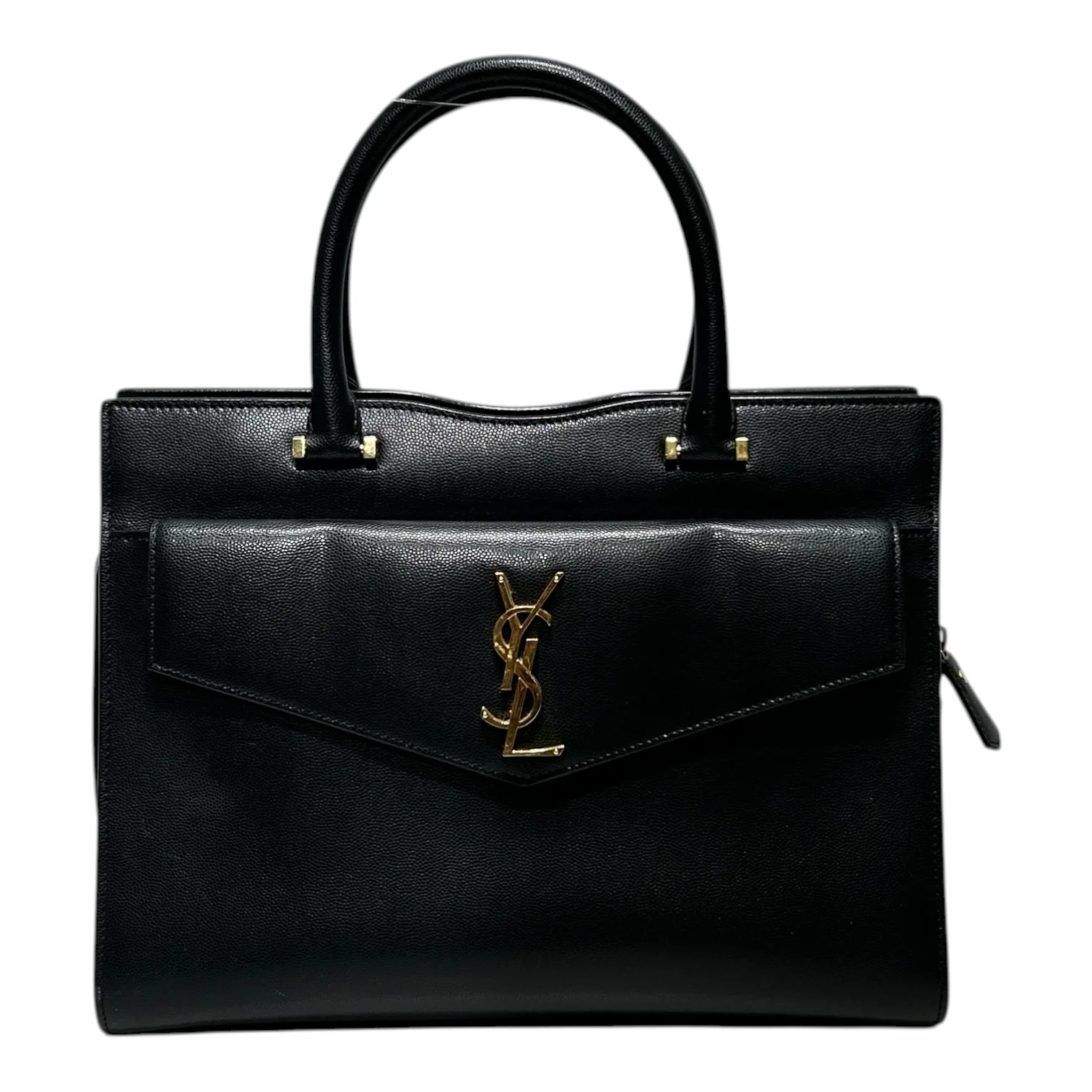 SAINT LAURENT/Hand Bag/Leather/BLK/UPTOWN TOTE GLD HRDWRE