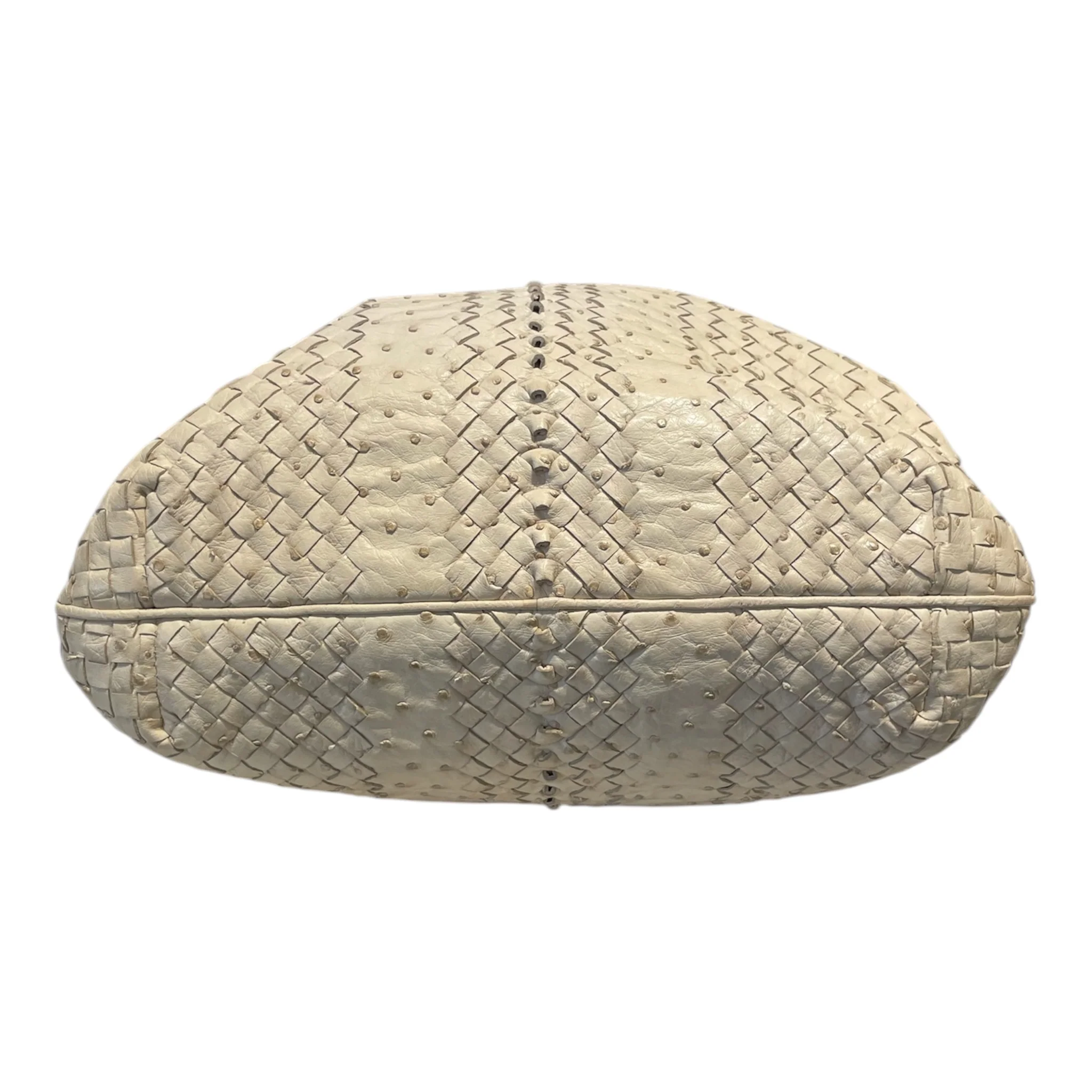 BOTTEGA VENETA/Tote Bag/Leather/IVR/Intrecciato Ostrich Lthr Tote