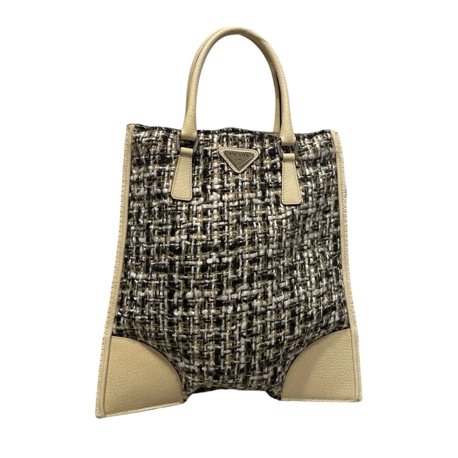 PRADA/Hand Bag/All Over Print/MLT/Tweed white tag 22