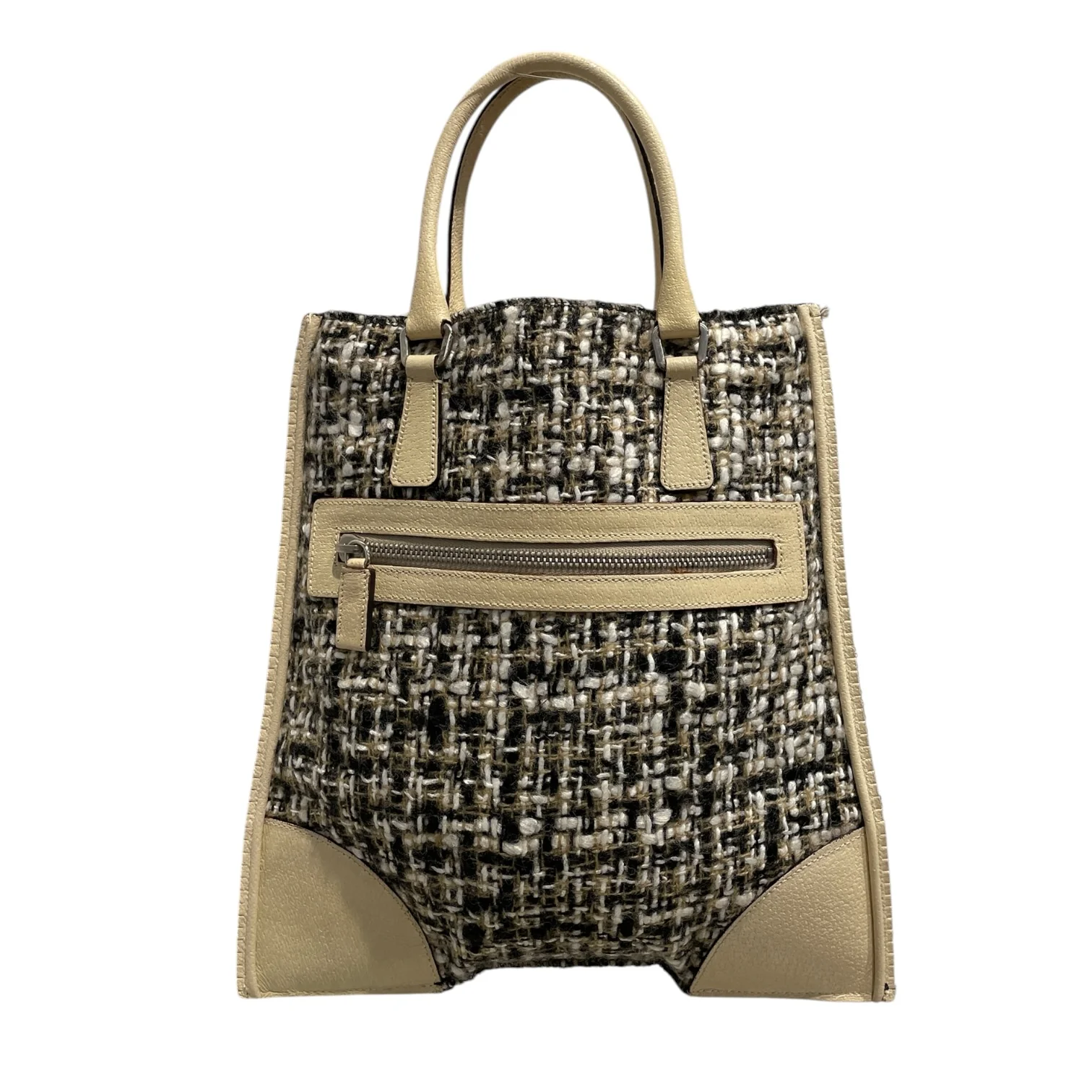 PRADA/Hand Bag/All Over Print/MLT/Tweed white tag 22