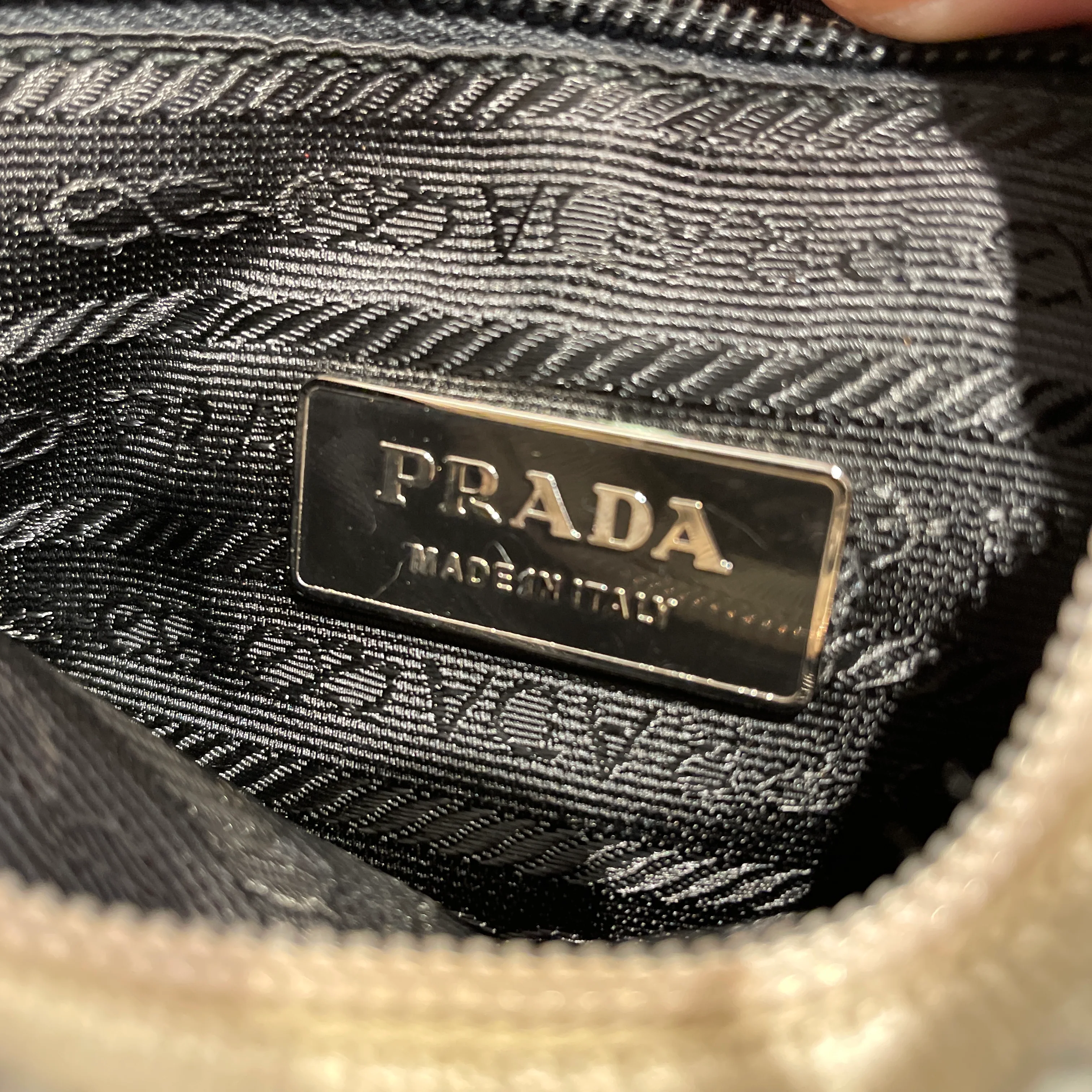 PRADA/Hand Bag/All Over Print/MLT/Tweed white tag 22