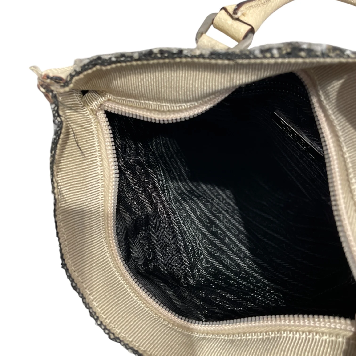 PRADA/Hand Bag/All Over Print/MLT/Tweed white tag 22