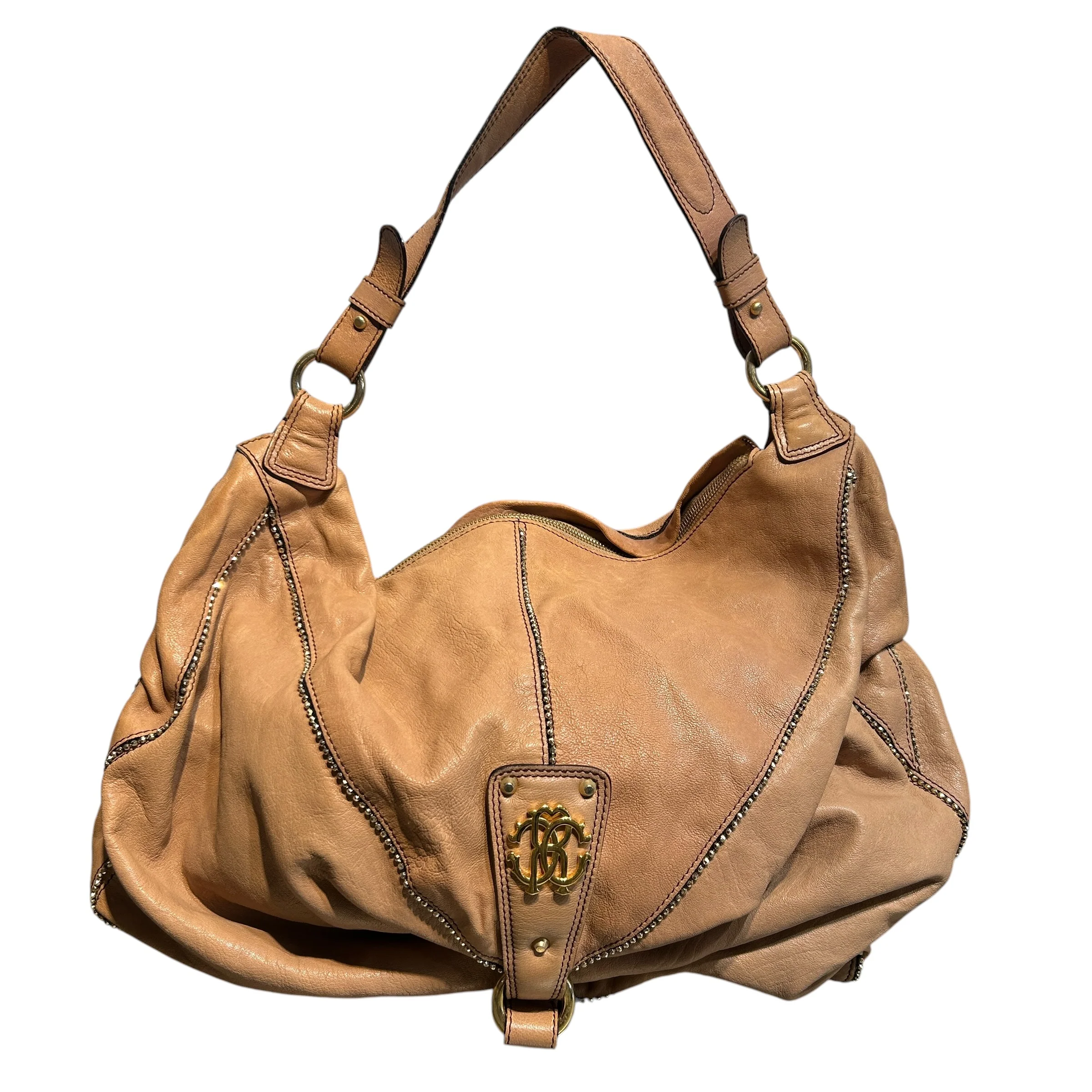 roberto cavalli/Tote Bag/Leather/CML/Hobo, Gold Beads/Synch btm