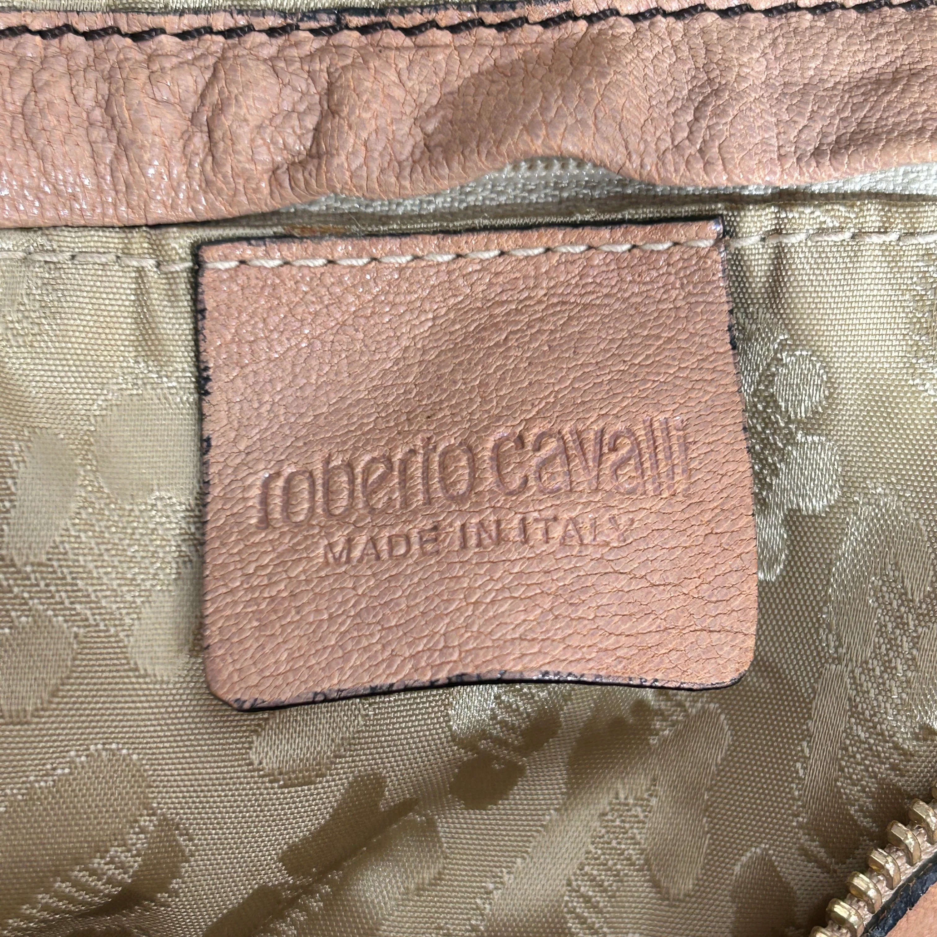 roberto cavalli/Tote Bag/Leather/CML/Hobo, Gold Beads/Synch btm