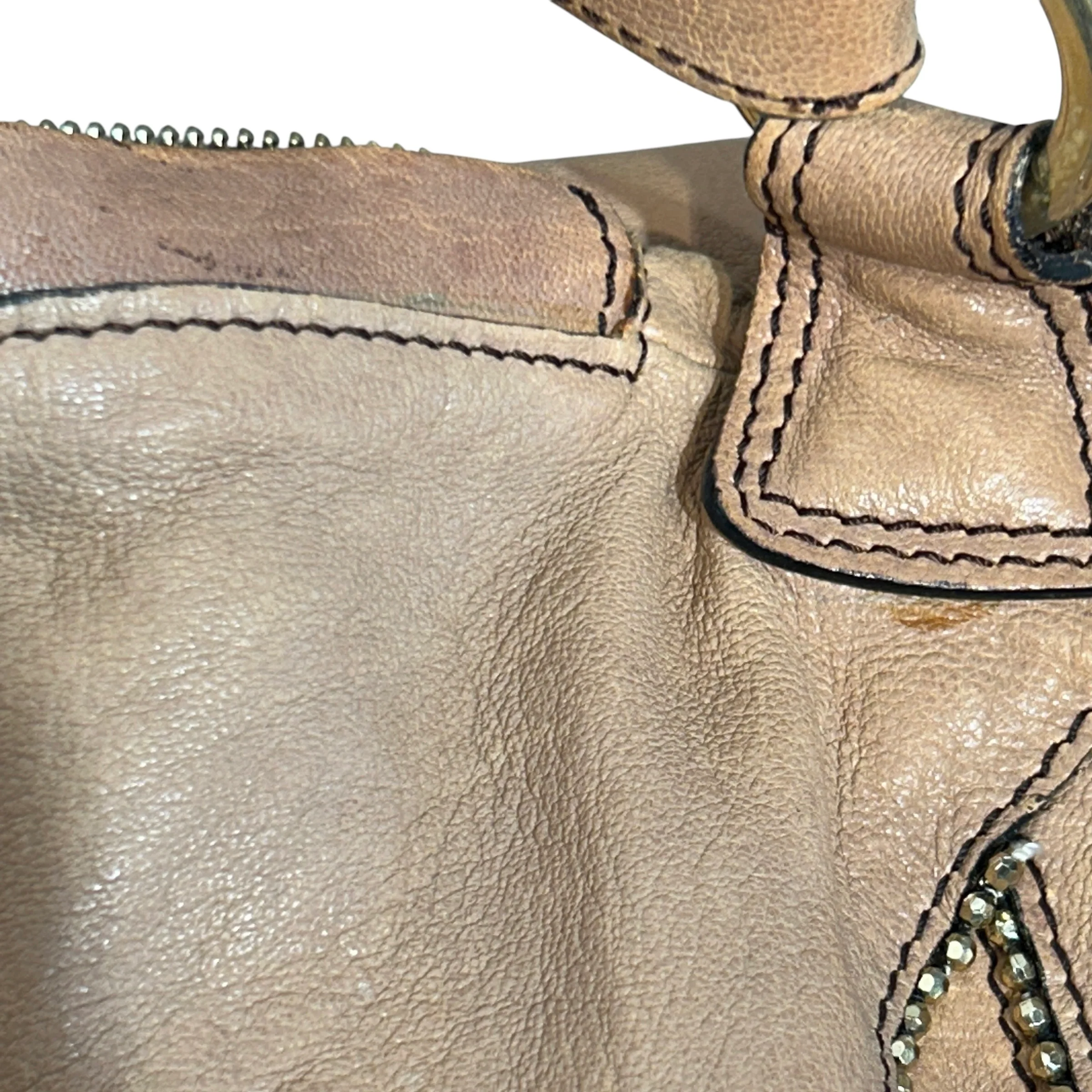 roberto cavalli/Tote Bag/Leather/CML/Hobo, Gold Beads/Synch btm