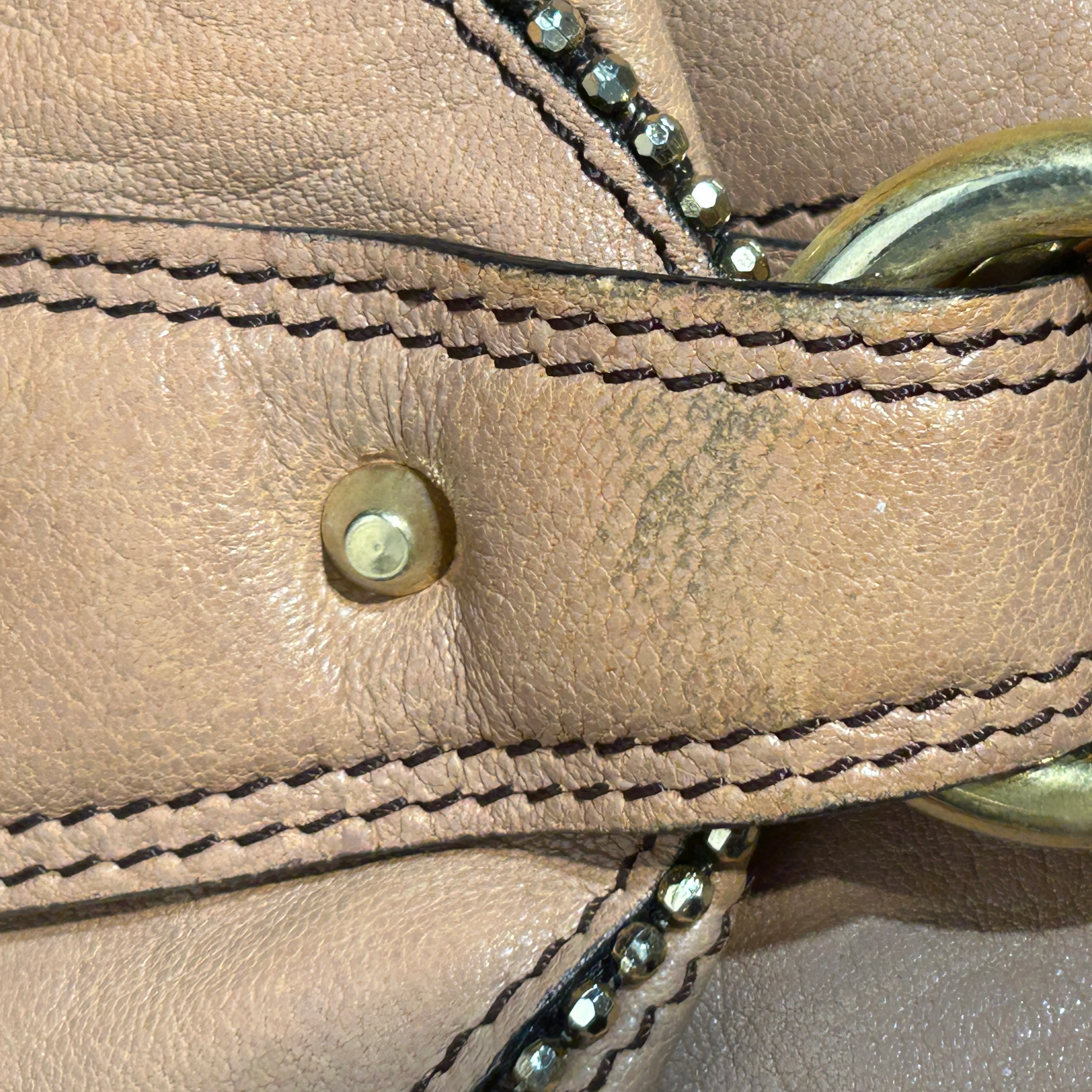 roberto cavalli/Tote Bag/Leather/CML/Hobo, Gold Beads/Synch btm