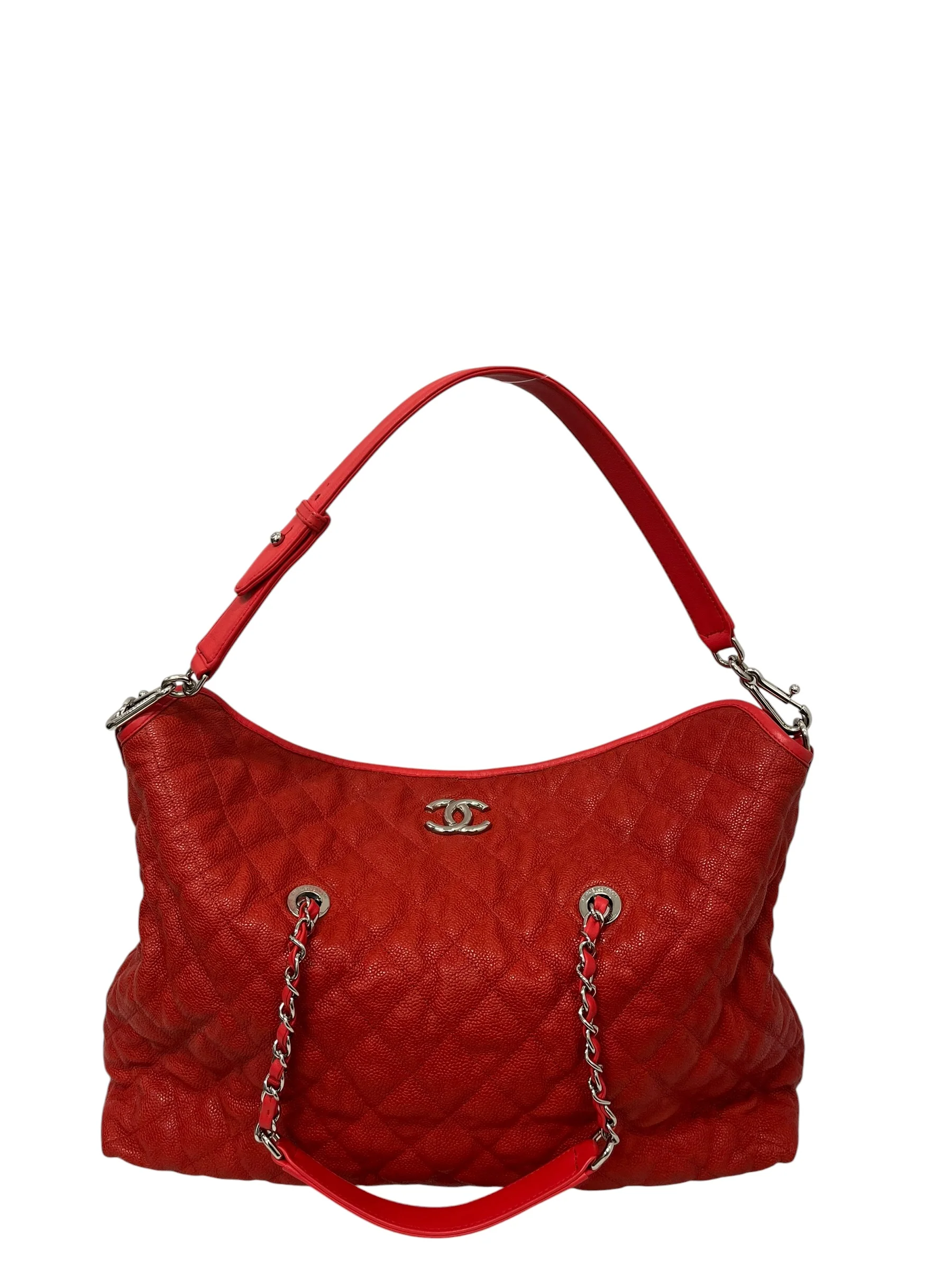 CHANEL/Bag/Leather/RED/FRENCH RIVIERA HOBO 15742375