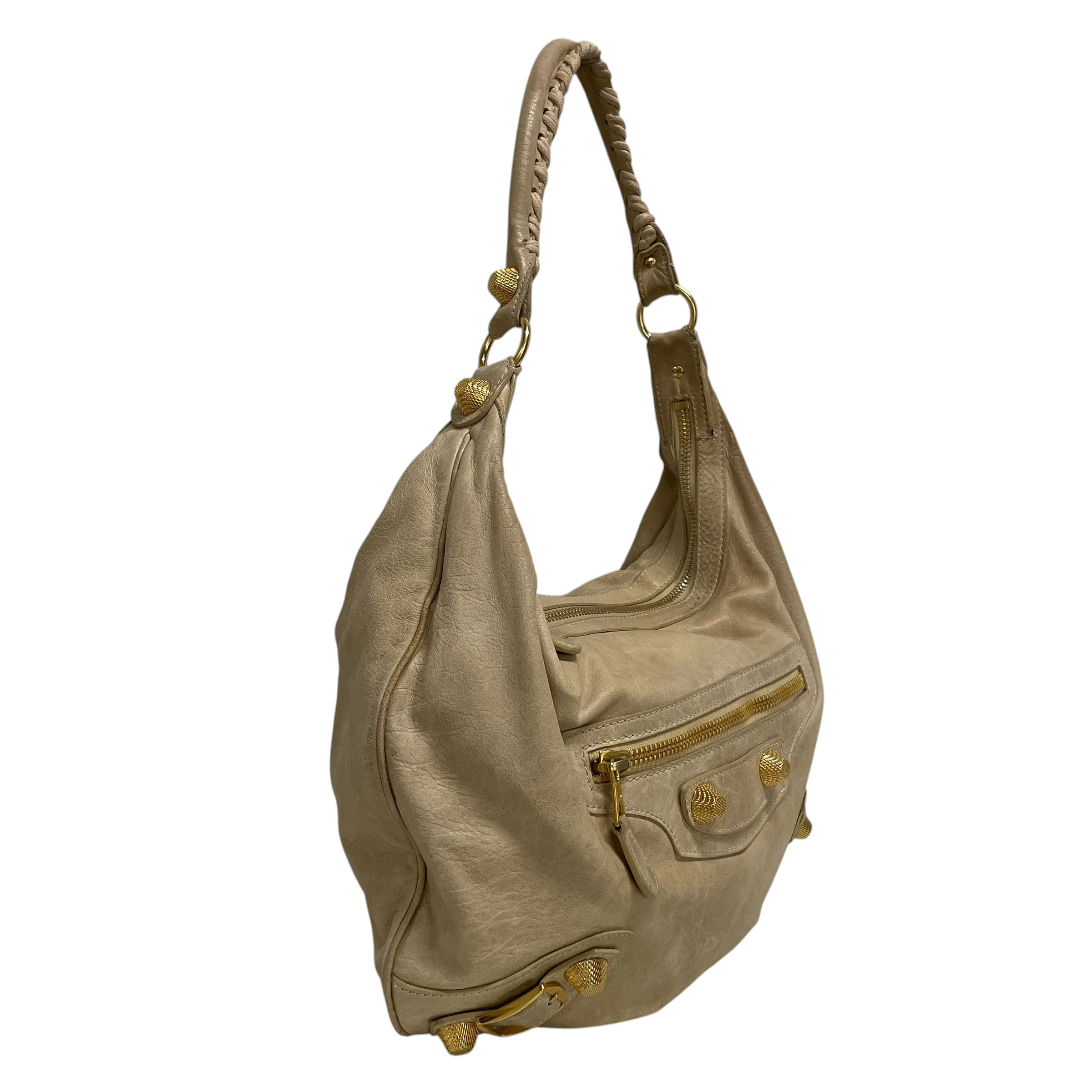BALENCIAGA/Hand Bag/Lambskin/GLD/HOBO BAG