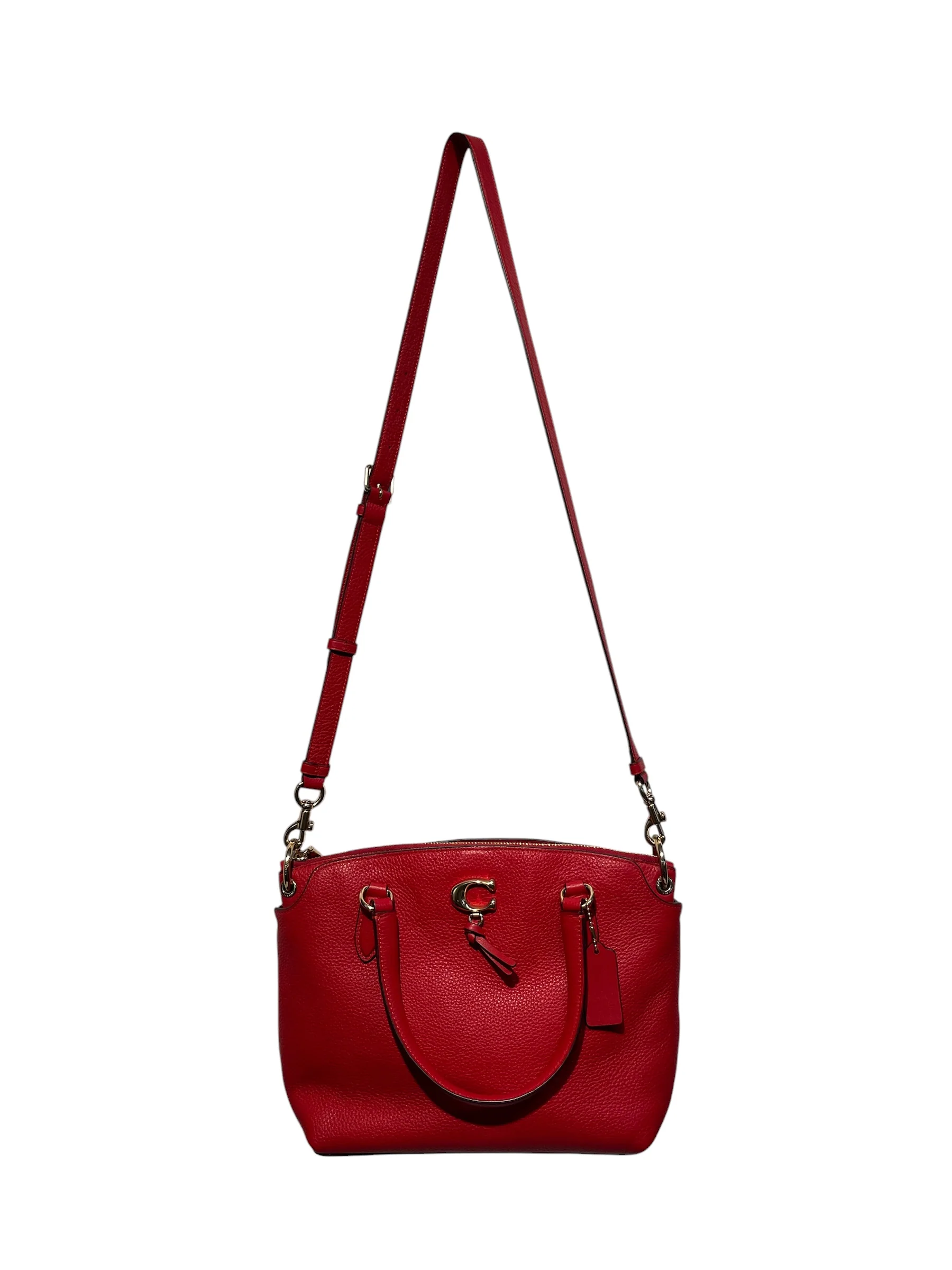 COACH/Cross Body Bag/Leather/RED/remi red leather