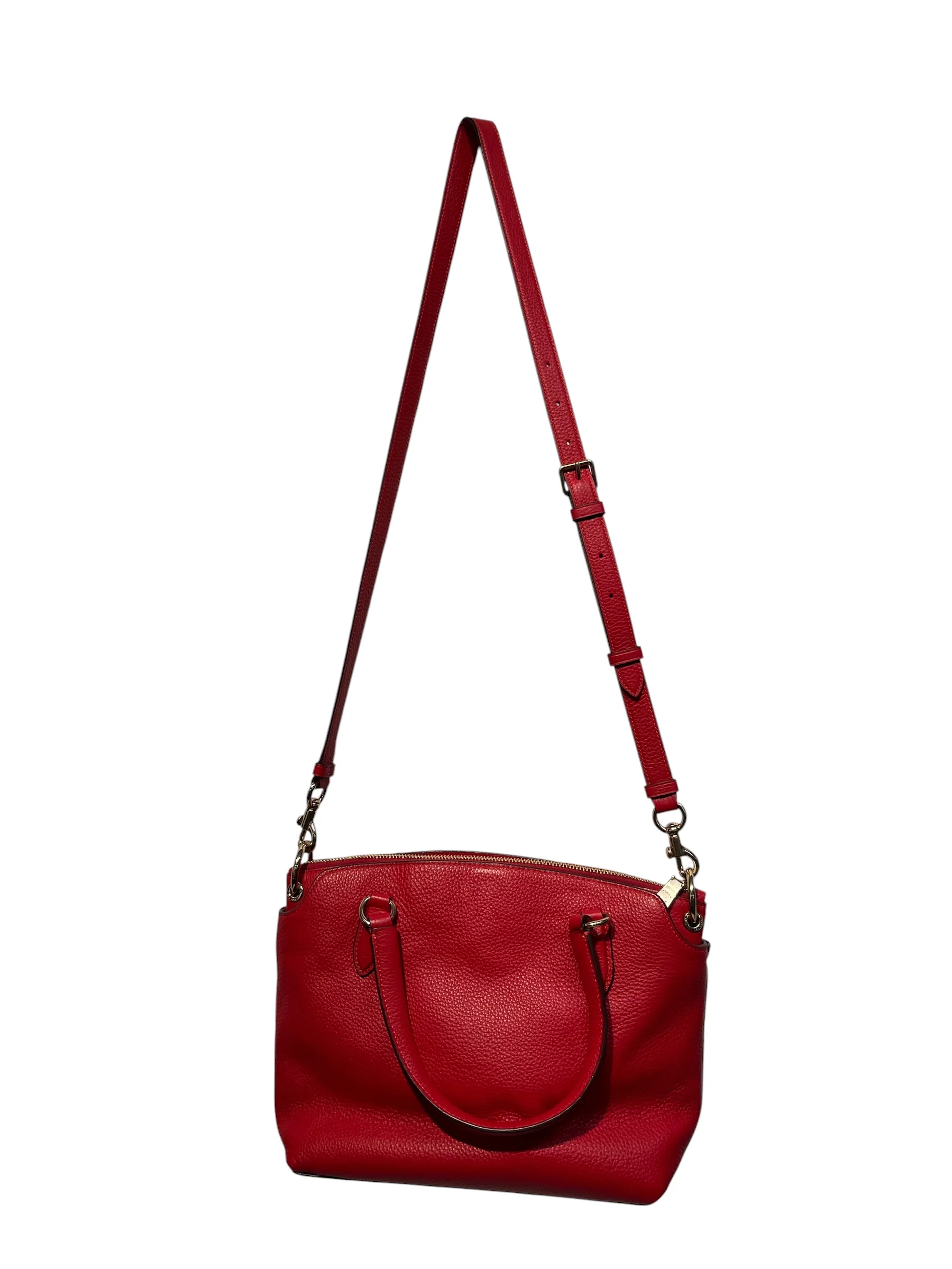 COACH/Cross Body Bag/Leather/RED/remi red leather