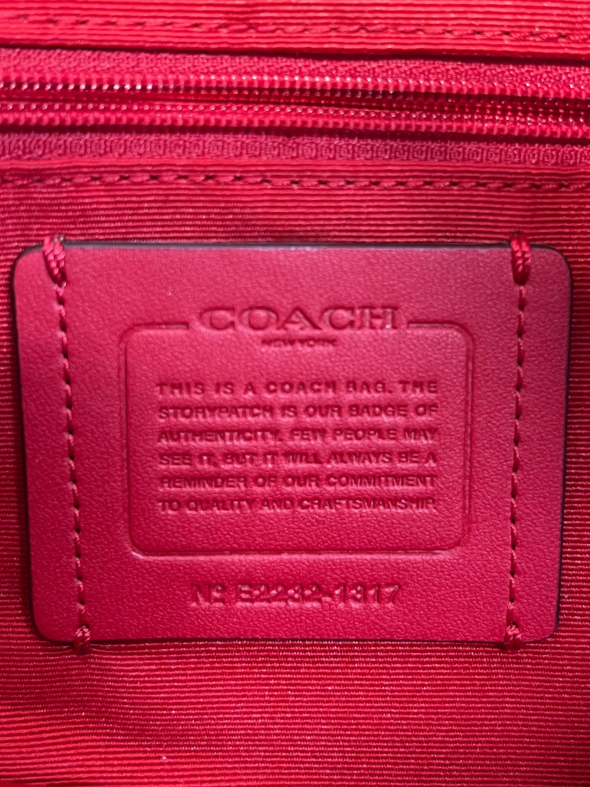 COACH/Cross Body Bag/Leather/RED/remi red leather
