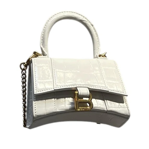 BALENCIAGA/Pouch/Leather/WHT/