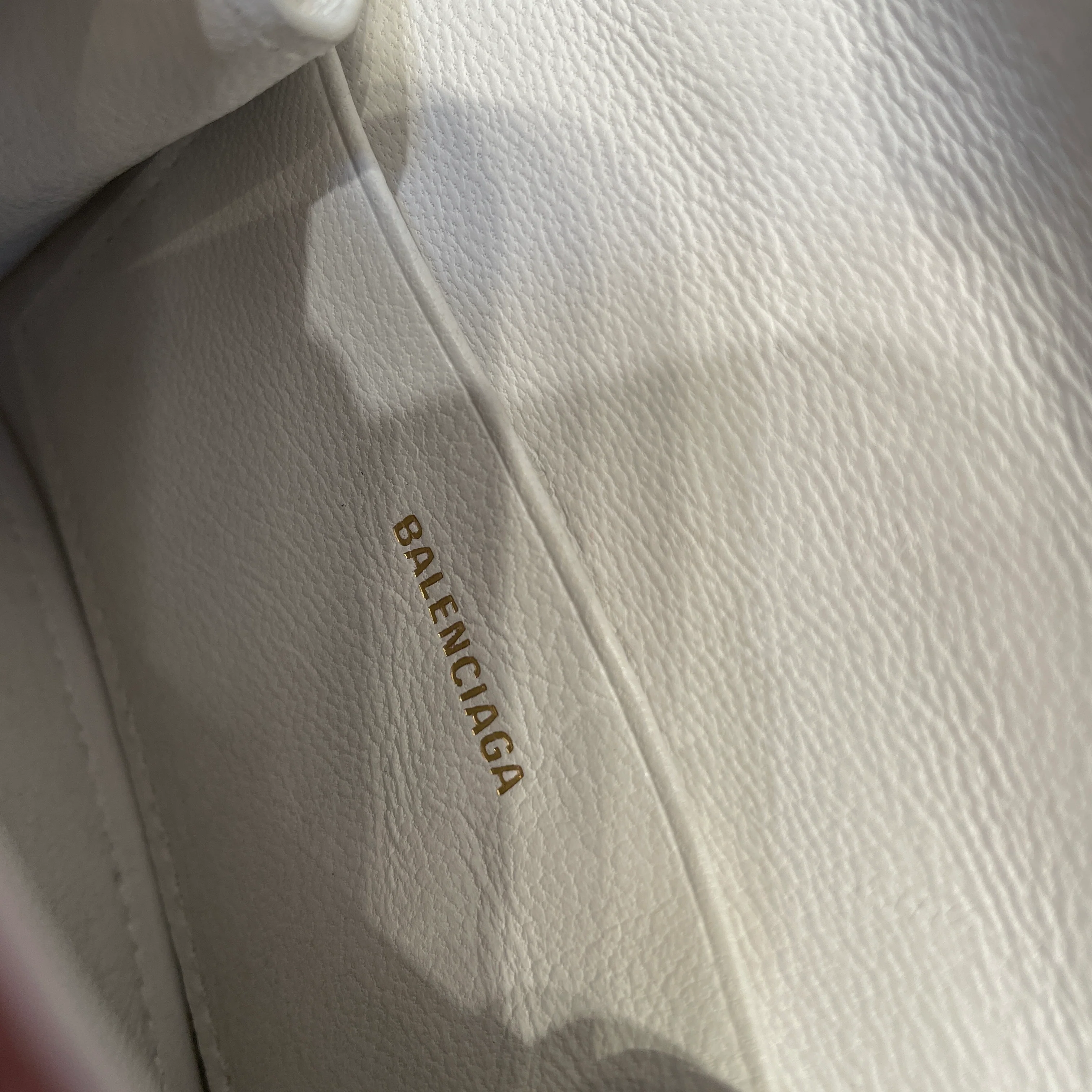 BALENCIAGA/Pouch/Leather/WHT/
