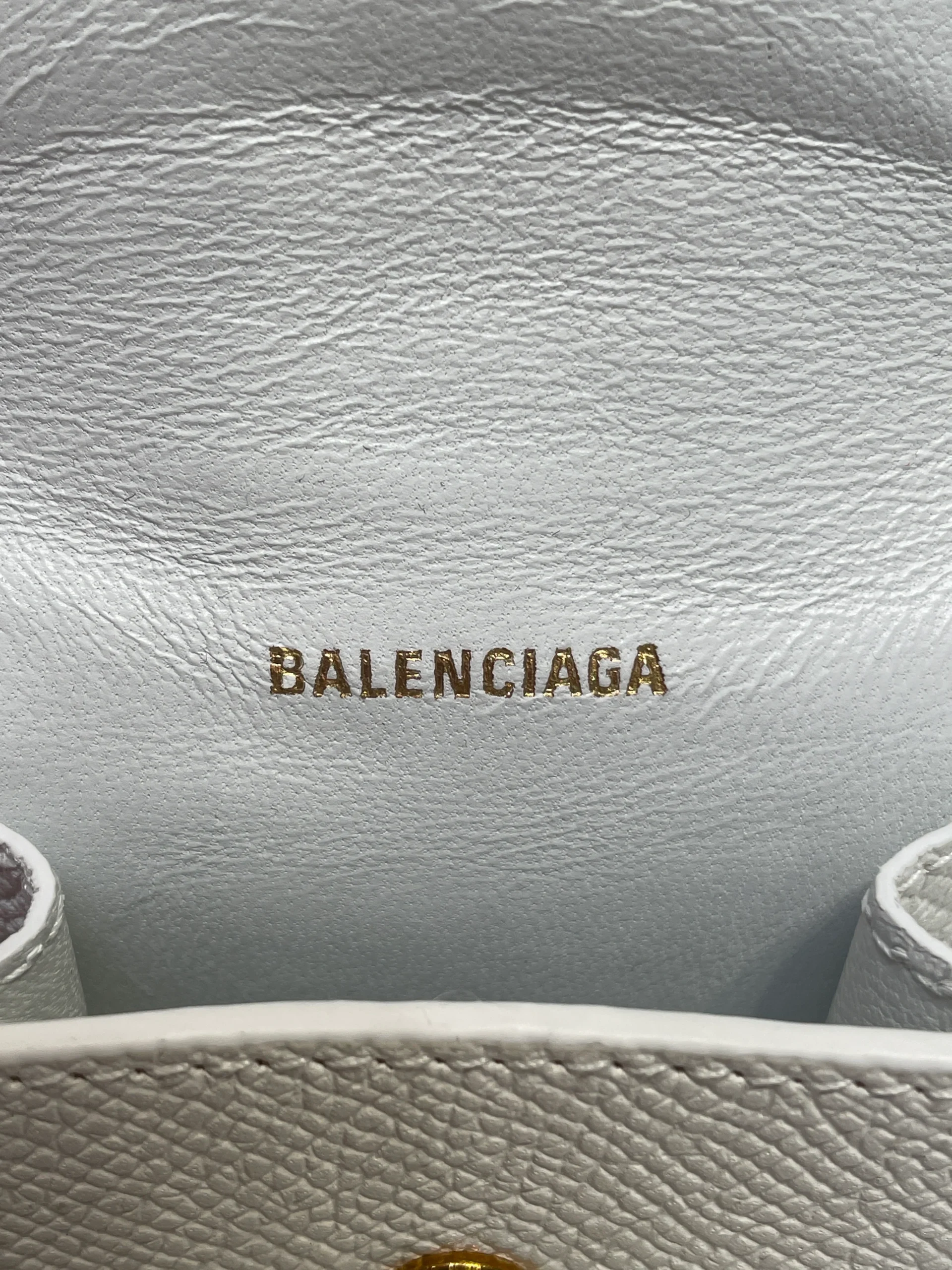 BALENCIAGA/Pouch/Leather/WHT/