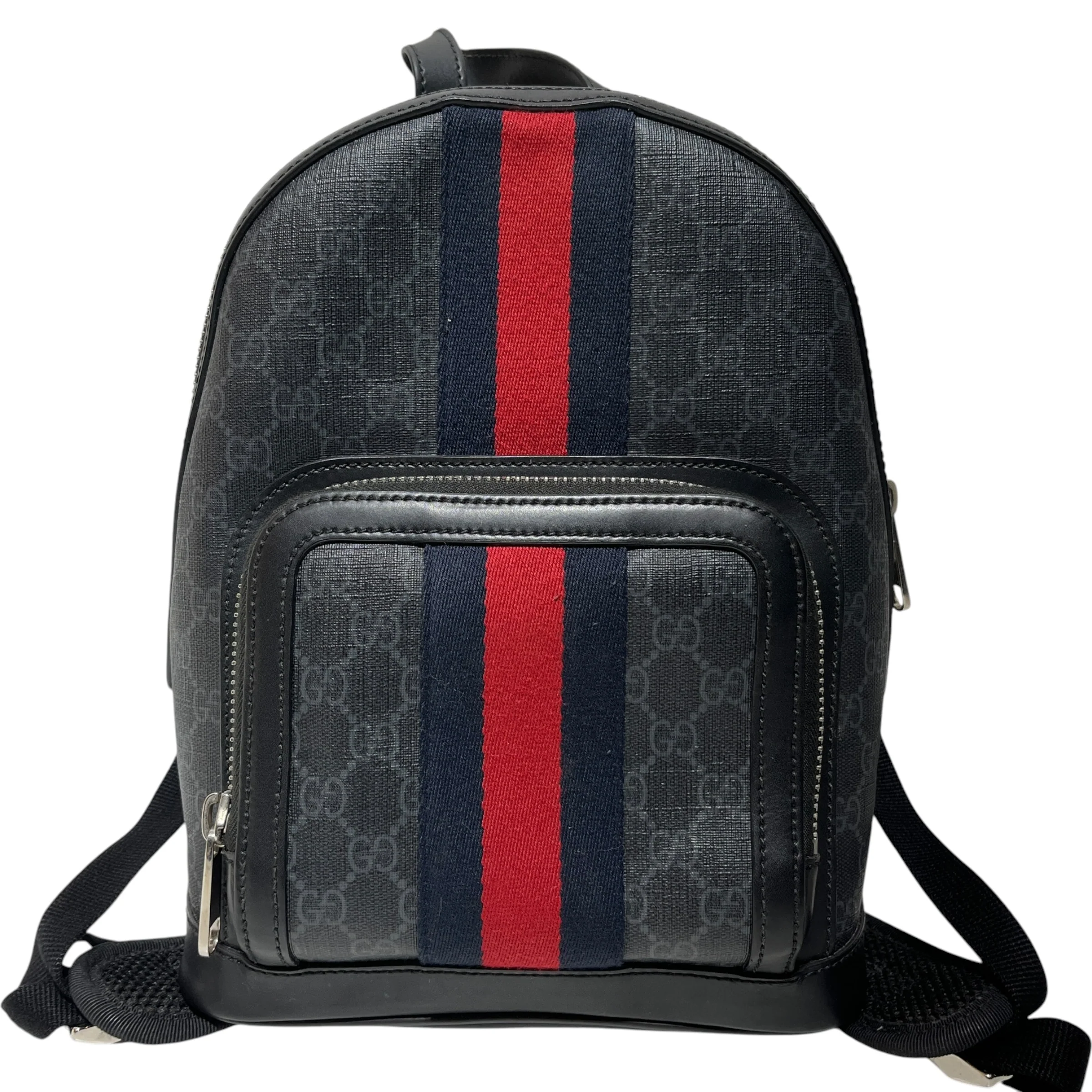 GUCCI/Backpack/Monogram/Leather/BLK/Mini GG Supreme