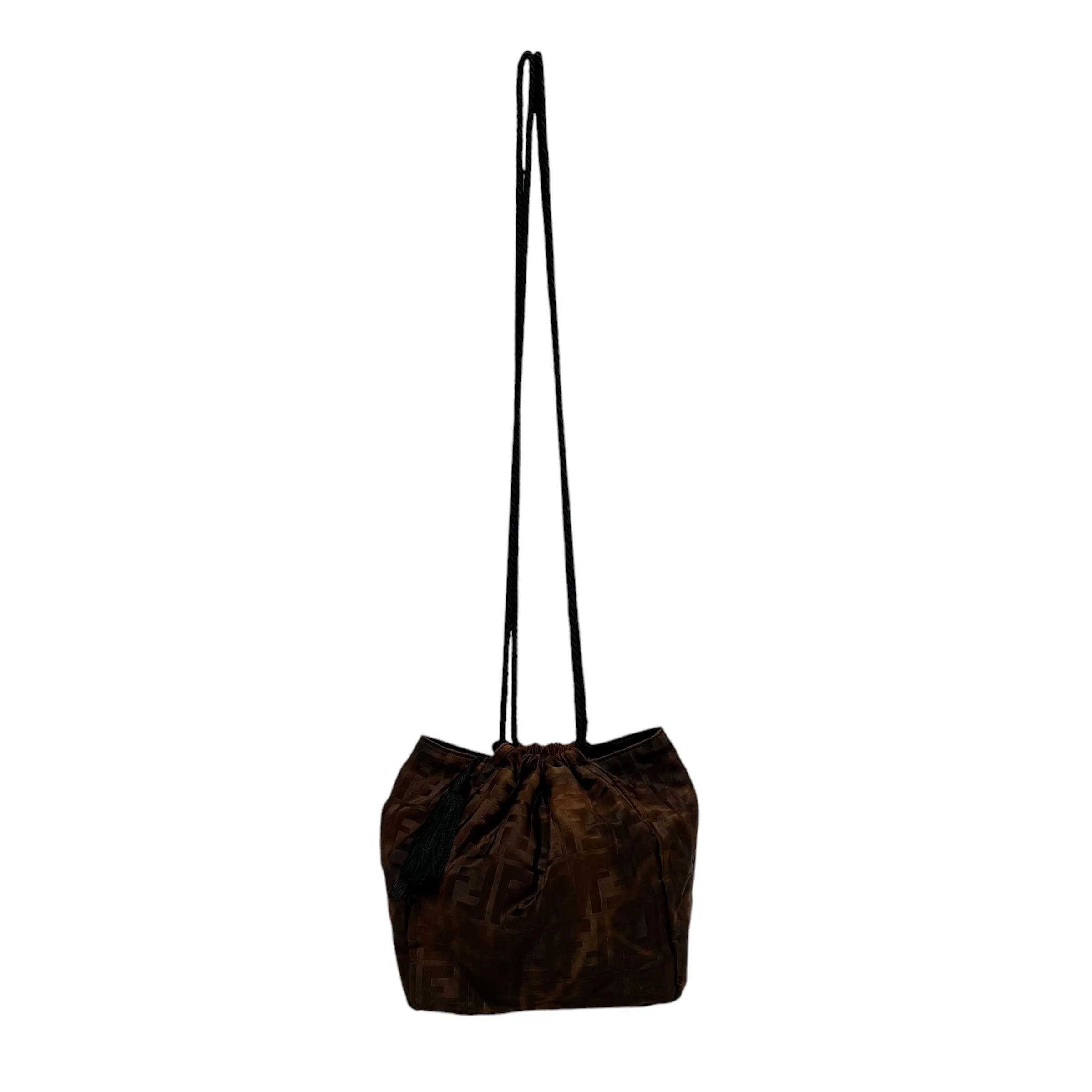 FENDI/Hand Bag/Monogram/Nylon/BRW/sling bag