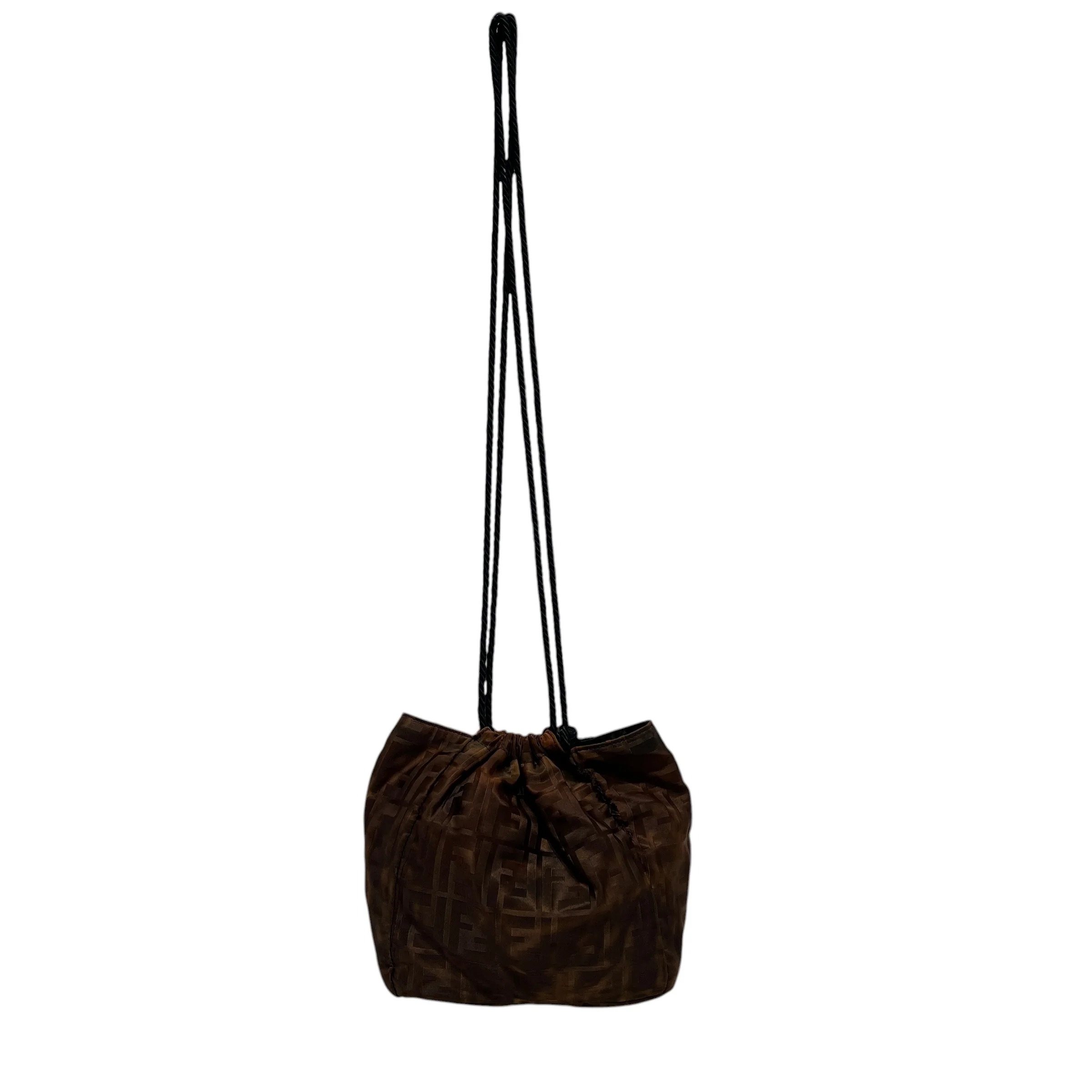 FENDI/Hand Bag/Monogram/Nylon/BRW/sling bag