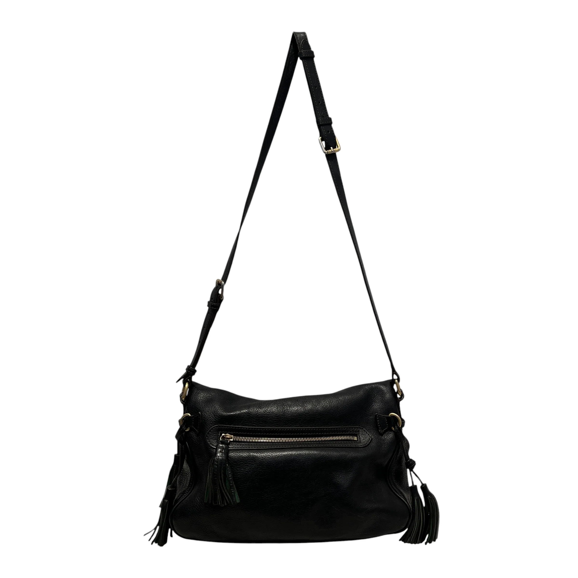 Dooney & Bourke/Cross Body Bag/Leather/BLK/florentine foldover messenger