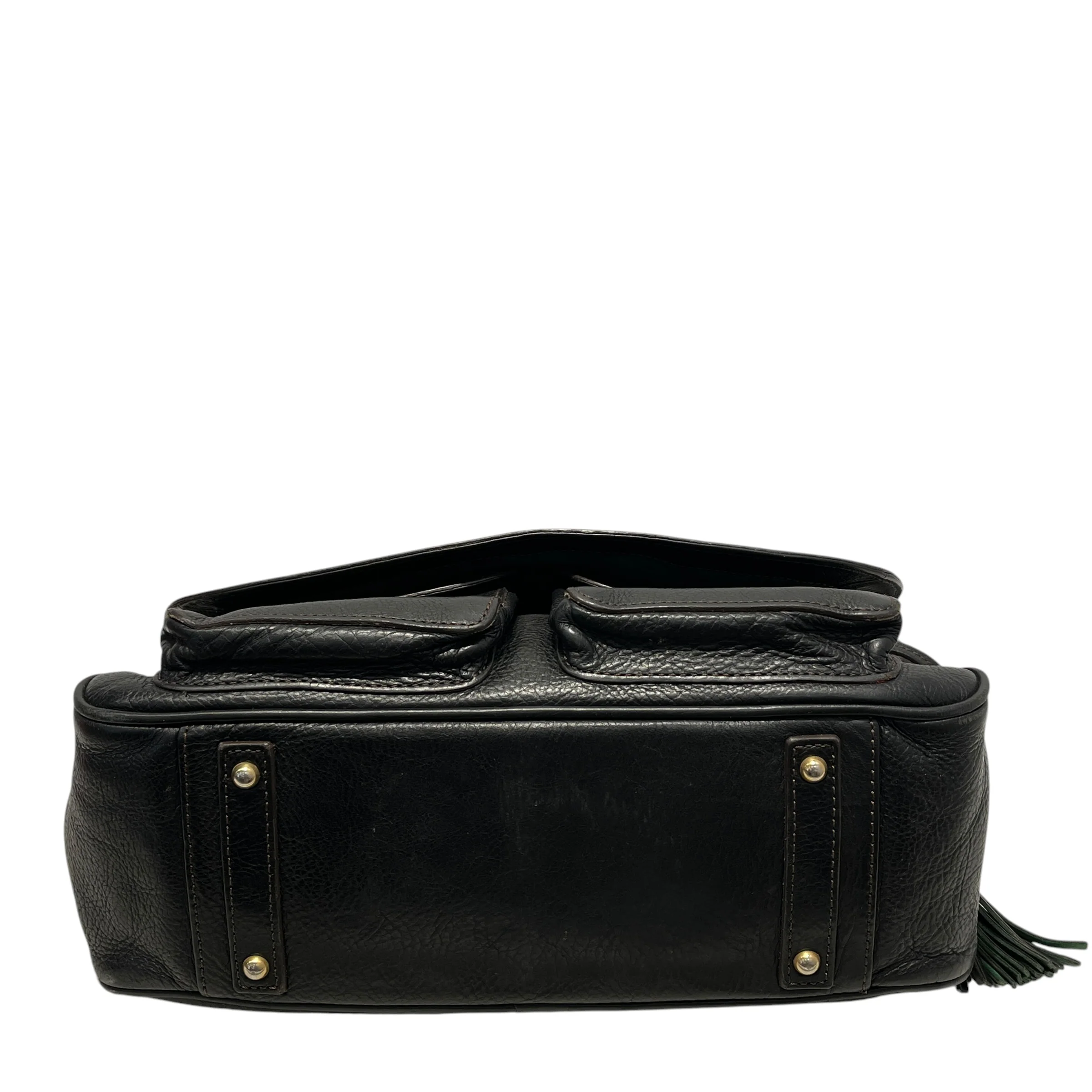 Dooney & Bourke/Cross Body Bag/Leather/BLK/florentine foldover messenger