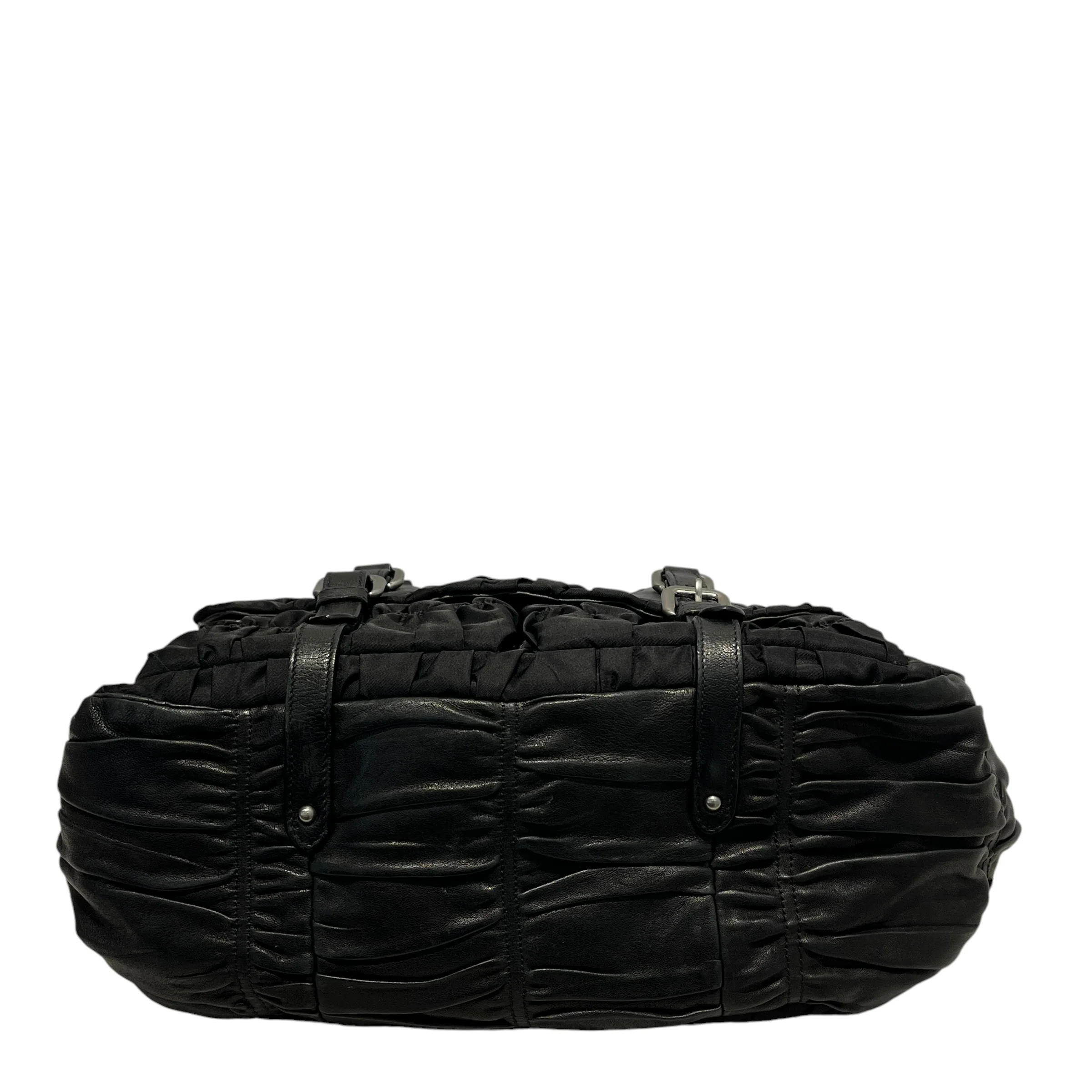 PRADA/Cross Body Bag/Nylon/BLK/TESSUTO