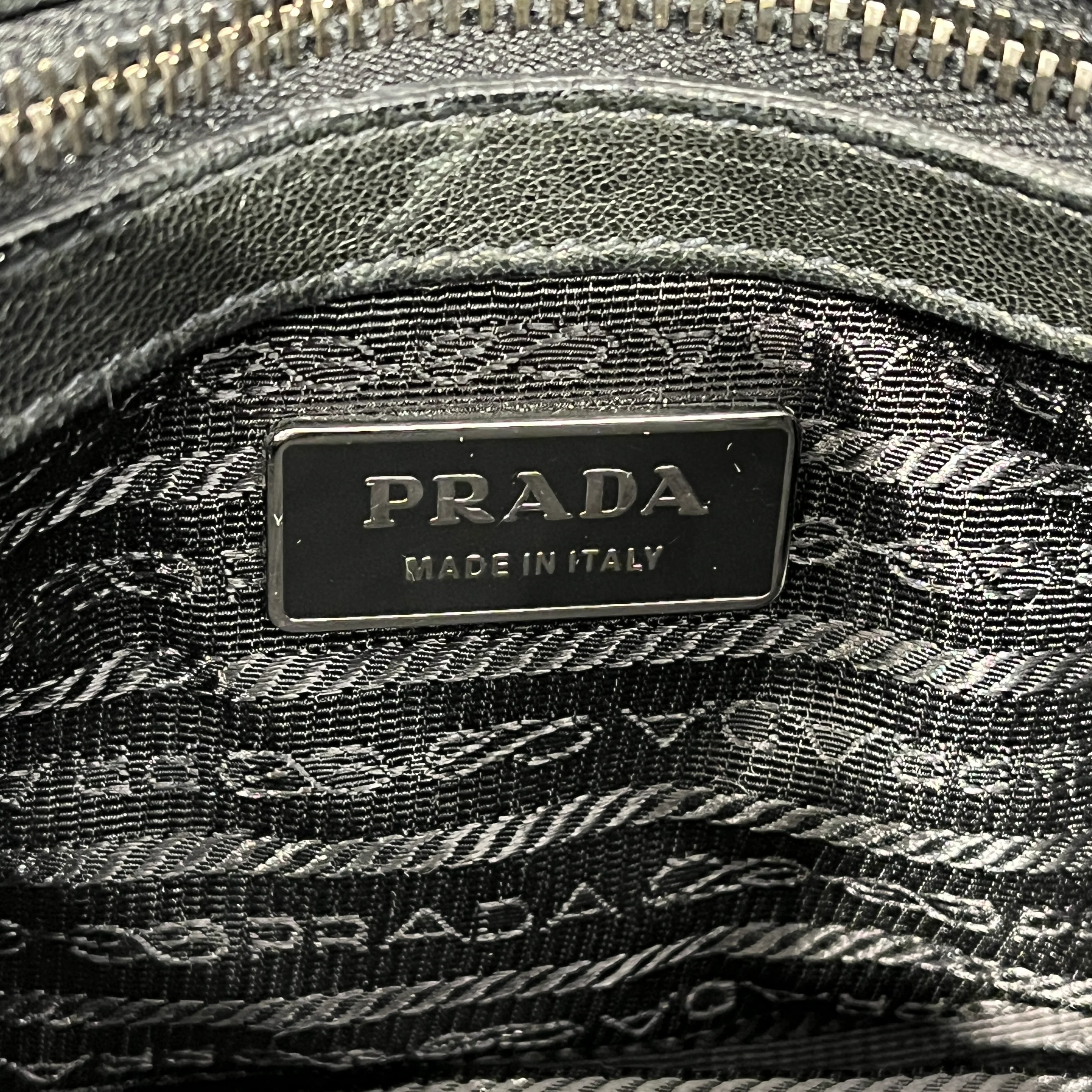 PRADA/Cross Body Bag/Nylon/BLK/TESSUTO