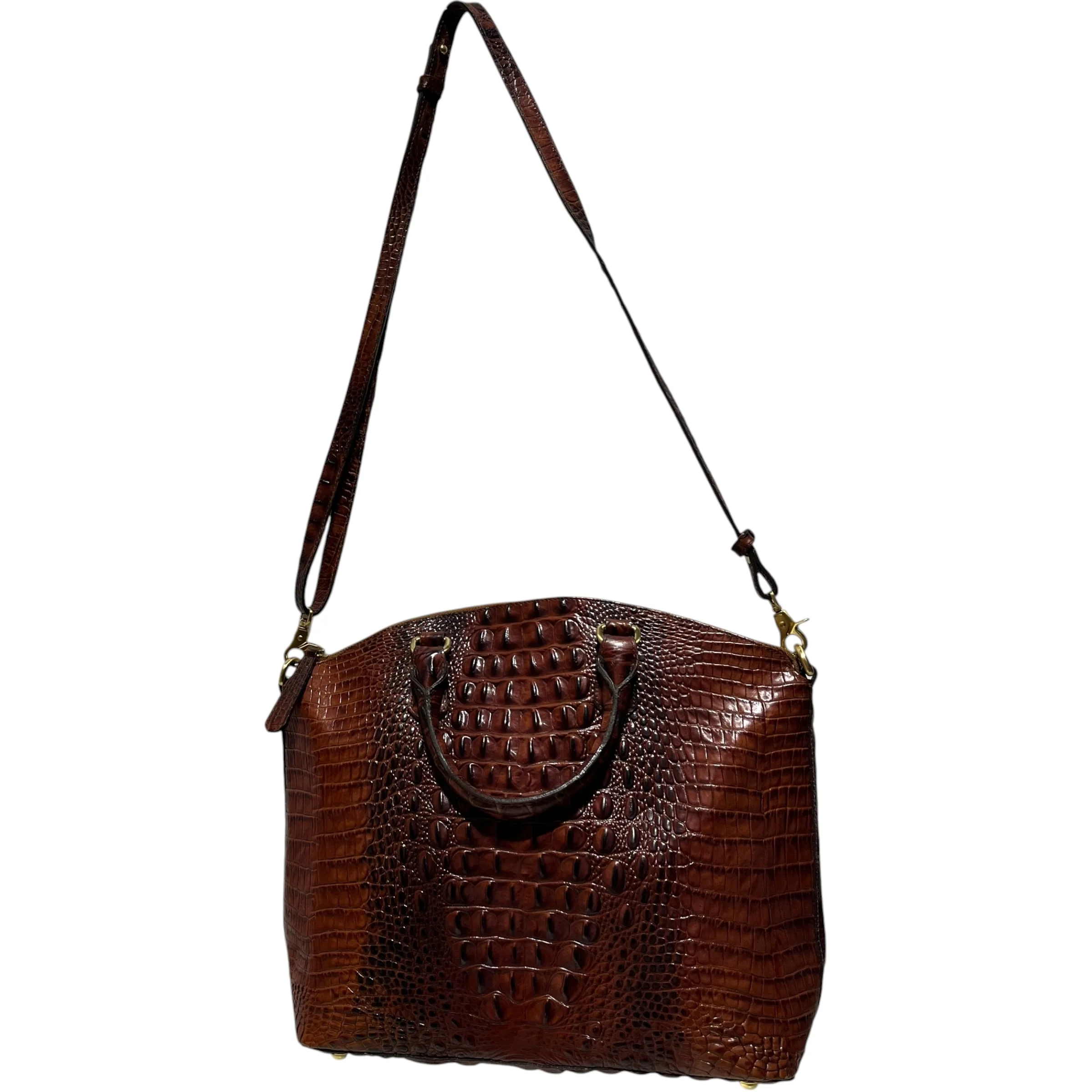Brahmin/Hand Bag/Animal Pattern/Leather/BRW/Duxbury Satchel
