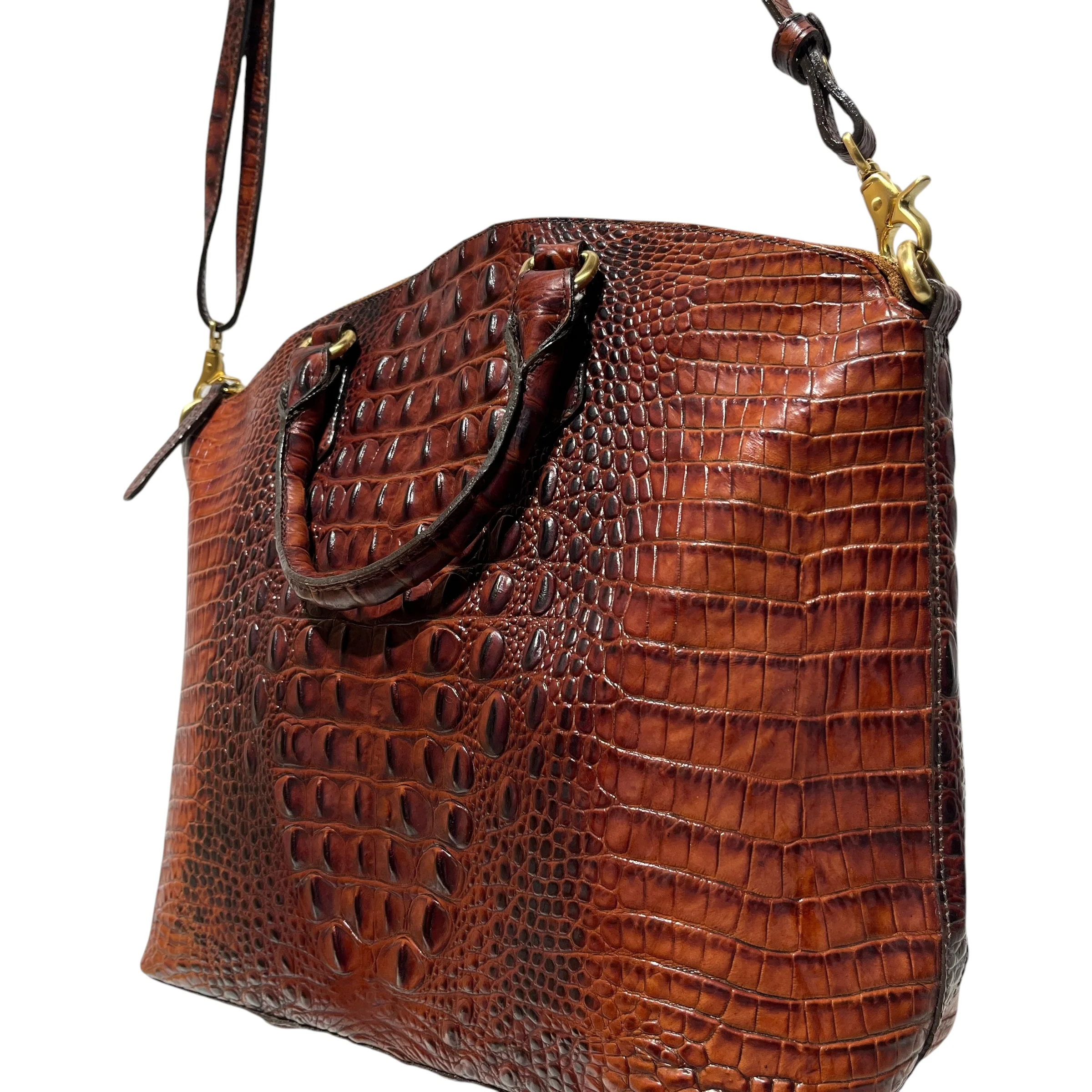 Brahmin/Hand Bag/Animal Pattern/Leather/BRW/Duxbury Satchel