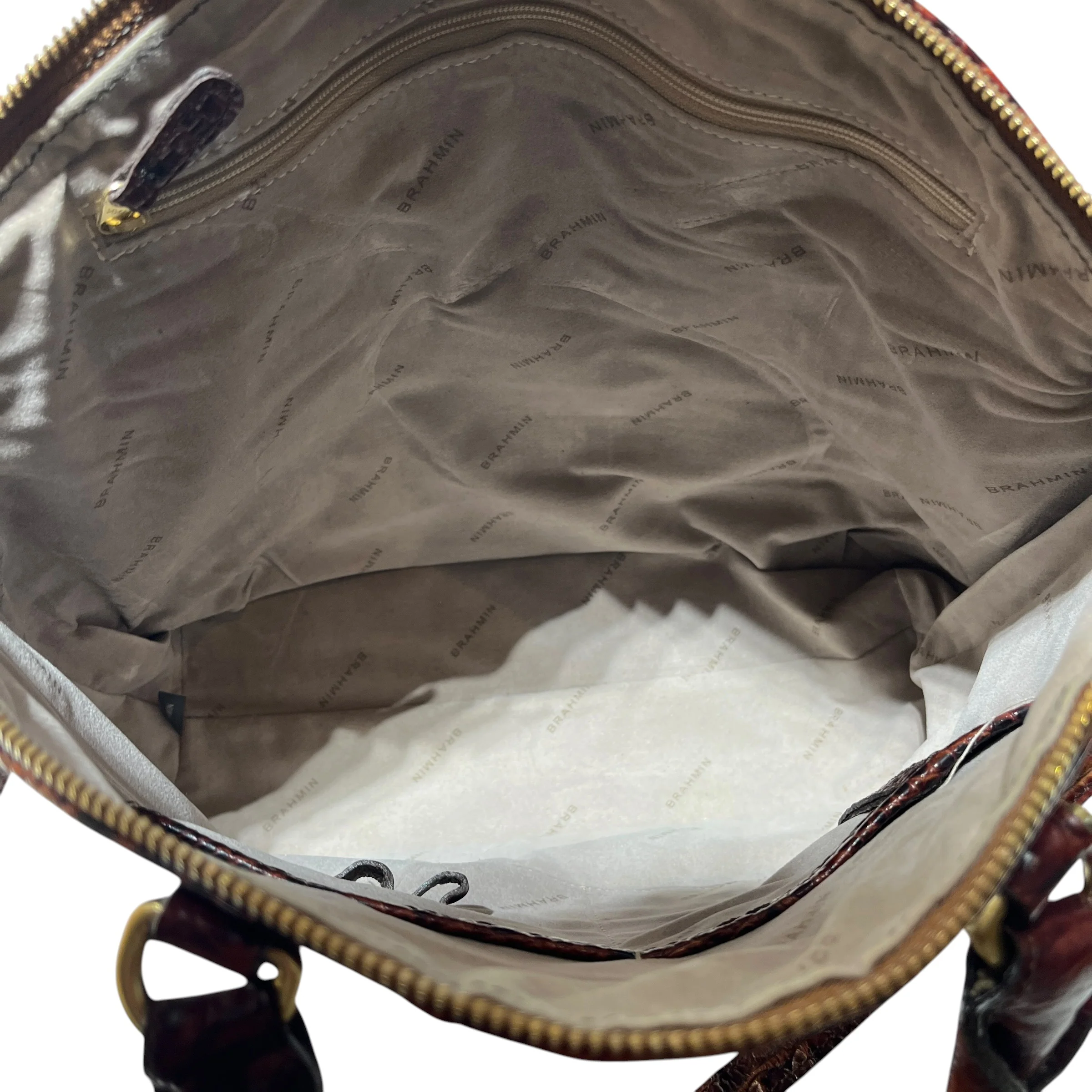 Brahmin/Hand Bag/Animal Pattern/Leather/BRW/Duxbury Satchel