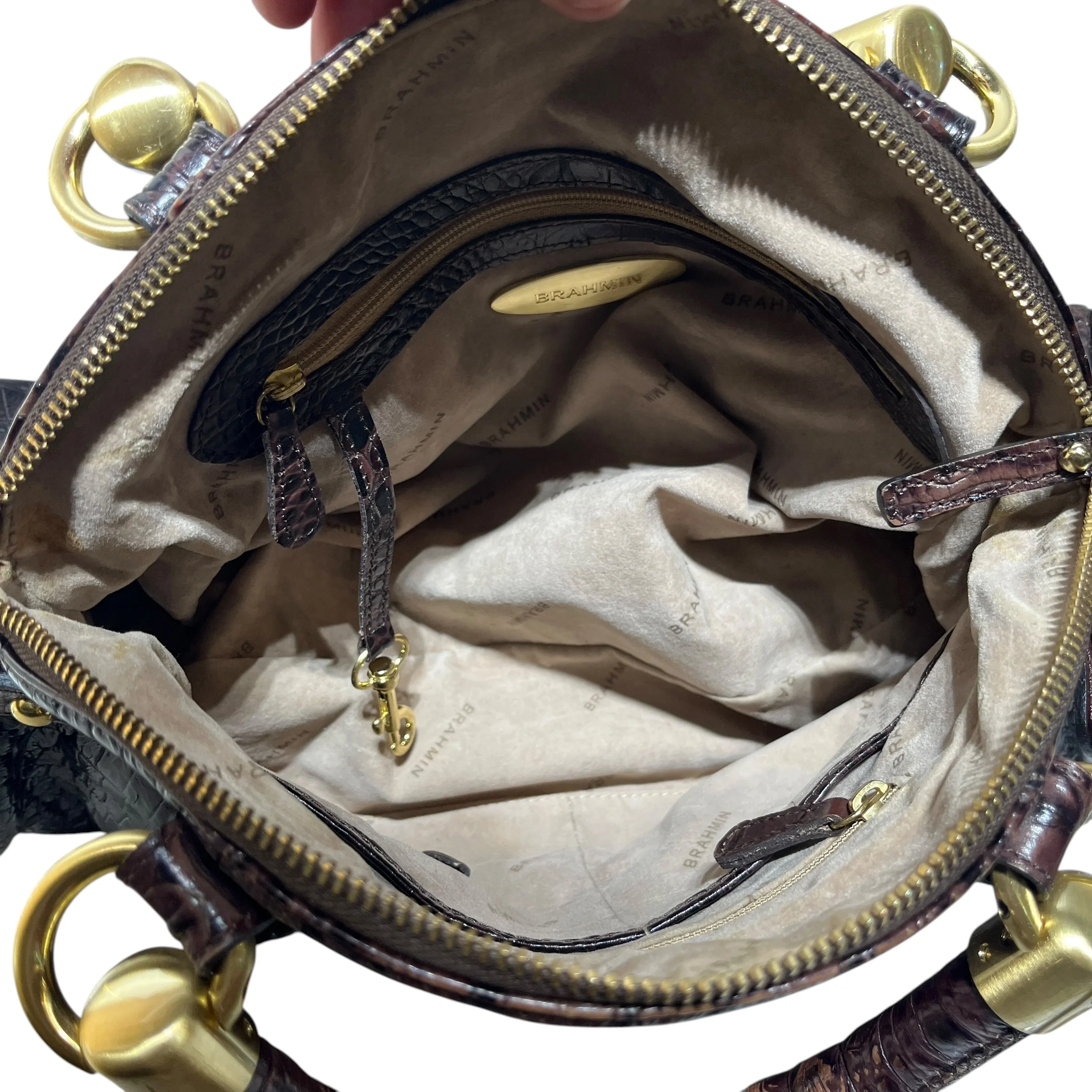 Brahmin/Hand Bag/Animal Pattern/Leather/BRW/Danica Handbag