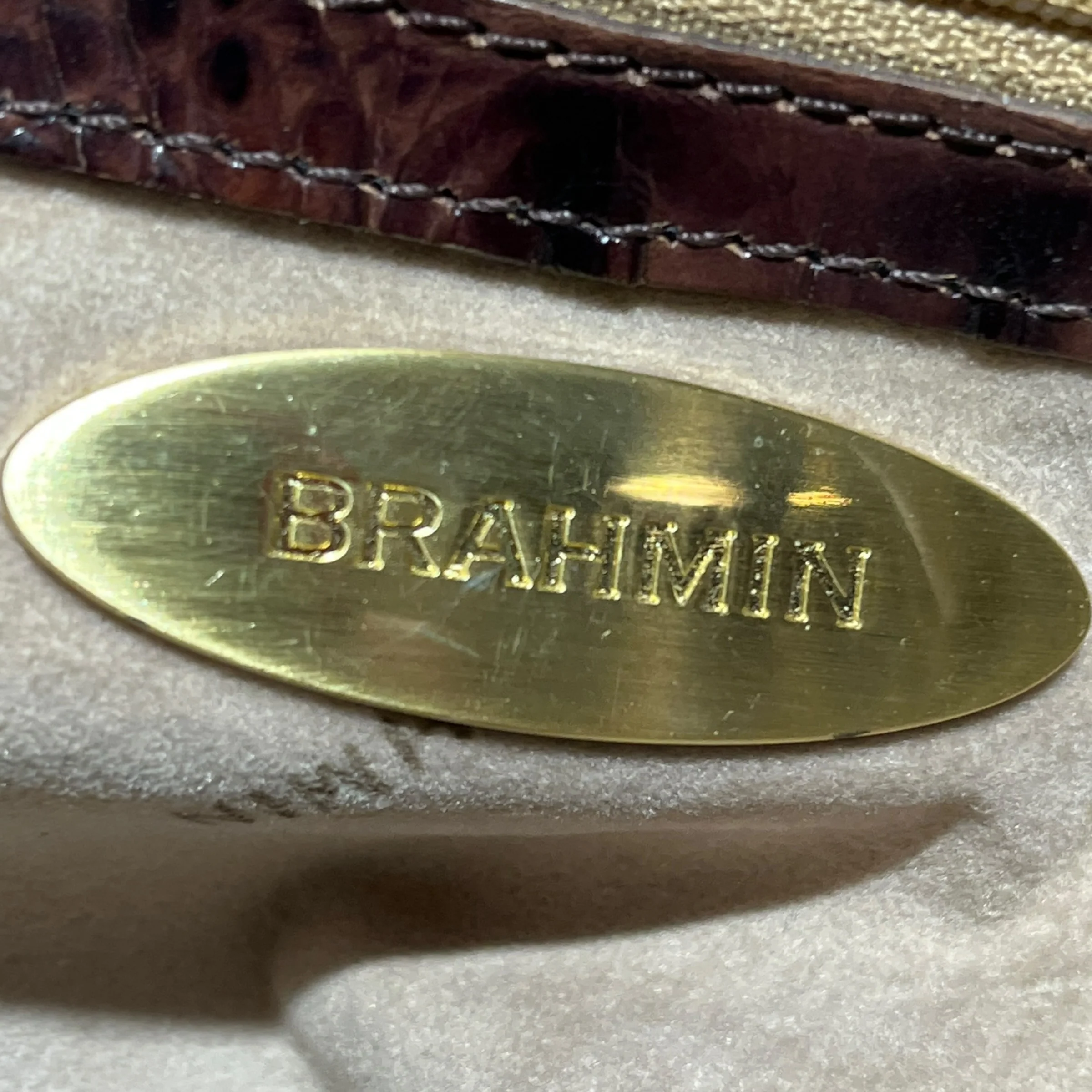Brahmin/Hand Bag/Animal Pattern/Leather/BRW/Danica Handbag