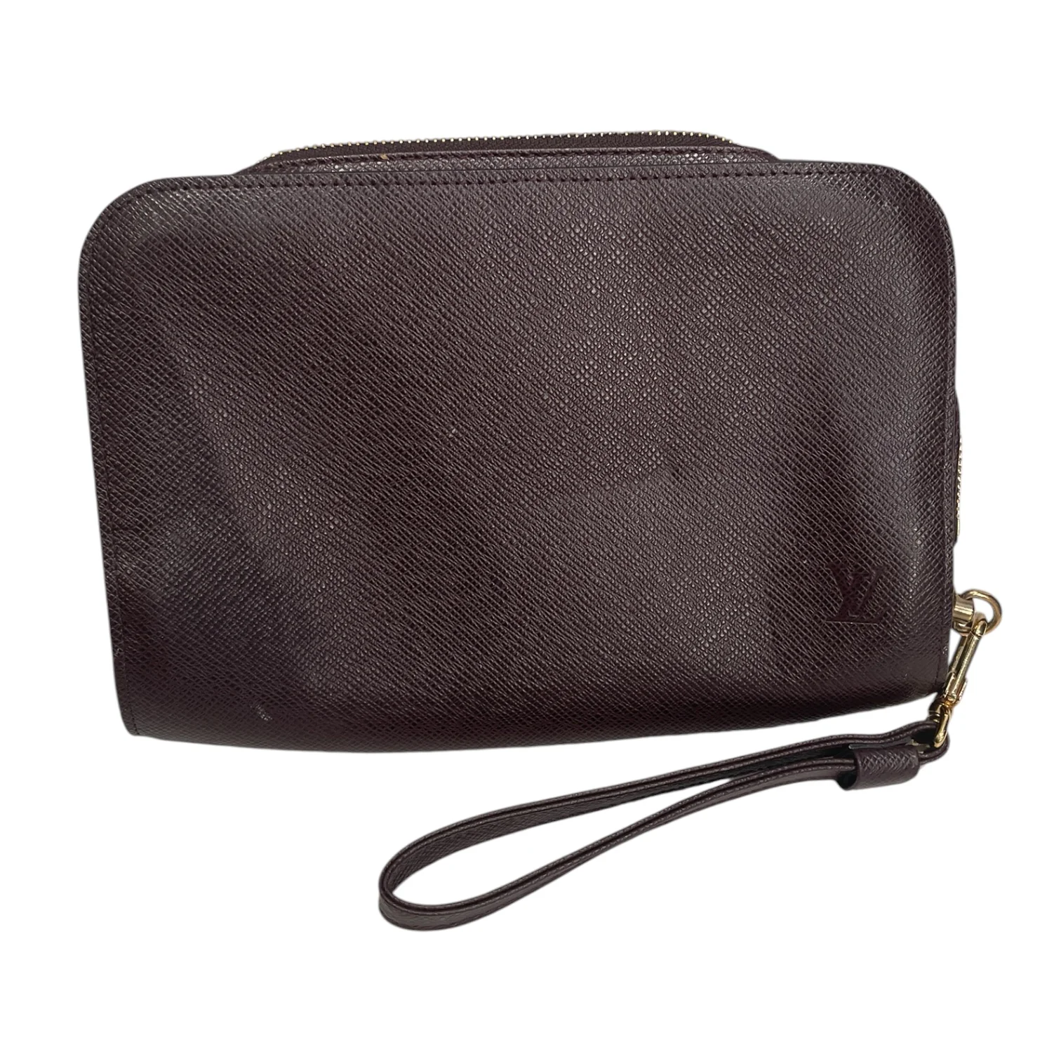 LOUIS VUITTON/Pouch/Leather/BRD/GOLD HARDWARE WRIST STRAP