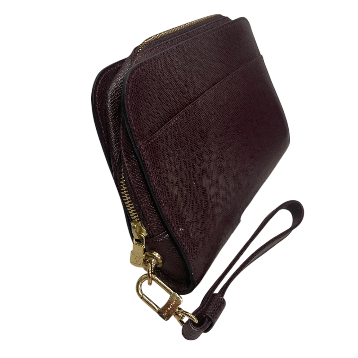 LOUIS VUITTON/Pouch/Leather/BRD/GOLD HARDWARE WRIST STRAP
