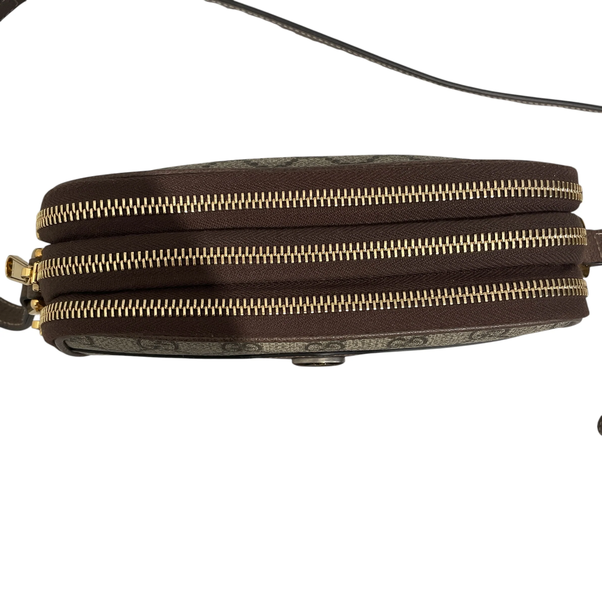 GUCCI/Cross Body Bag/Monogram/Leather/BRW/Mini ophidia crossbody