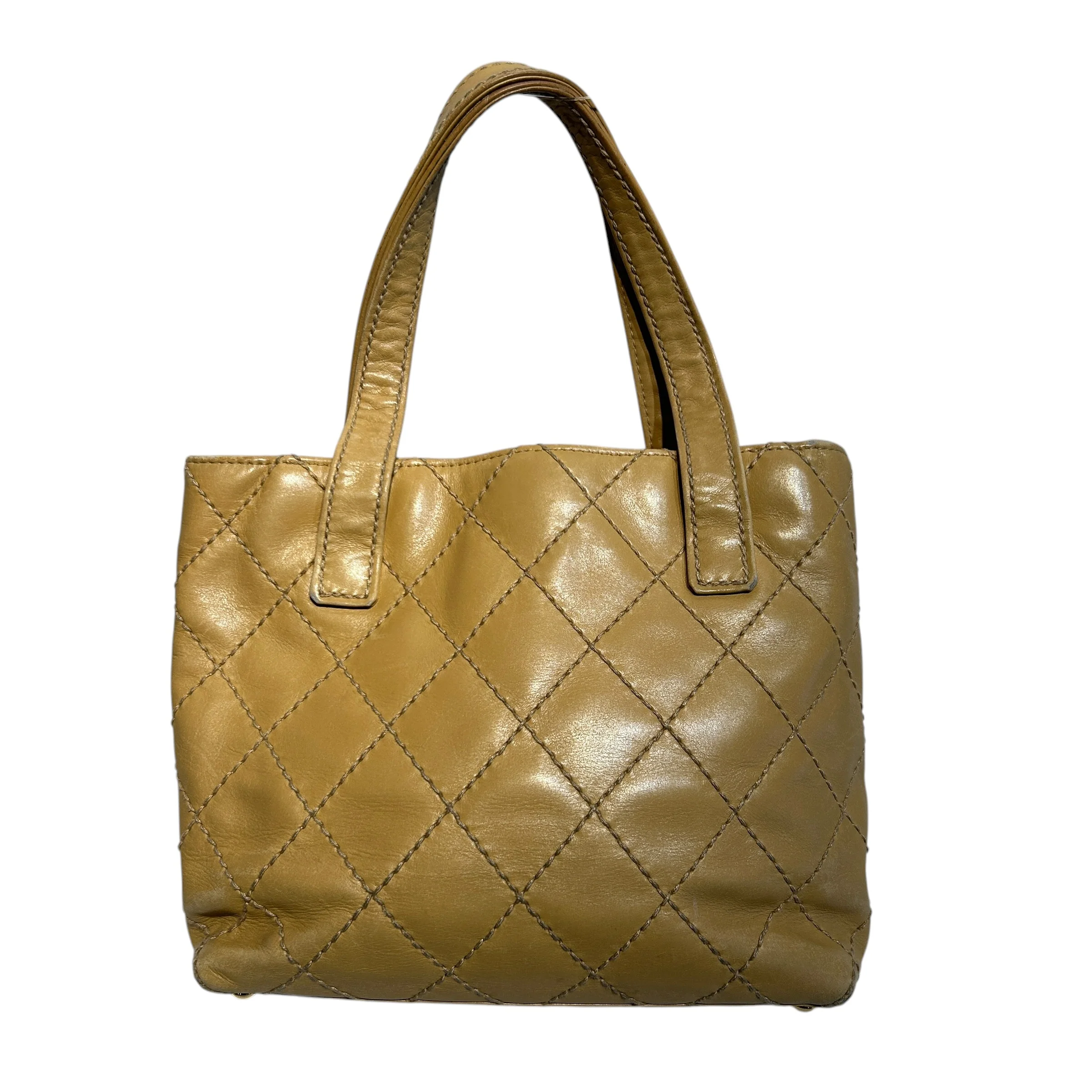 CHANEL/Tote Bag/Leather/CML/Quilted Wild Stitch Surpique