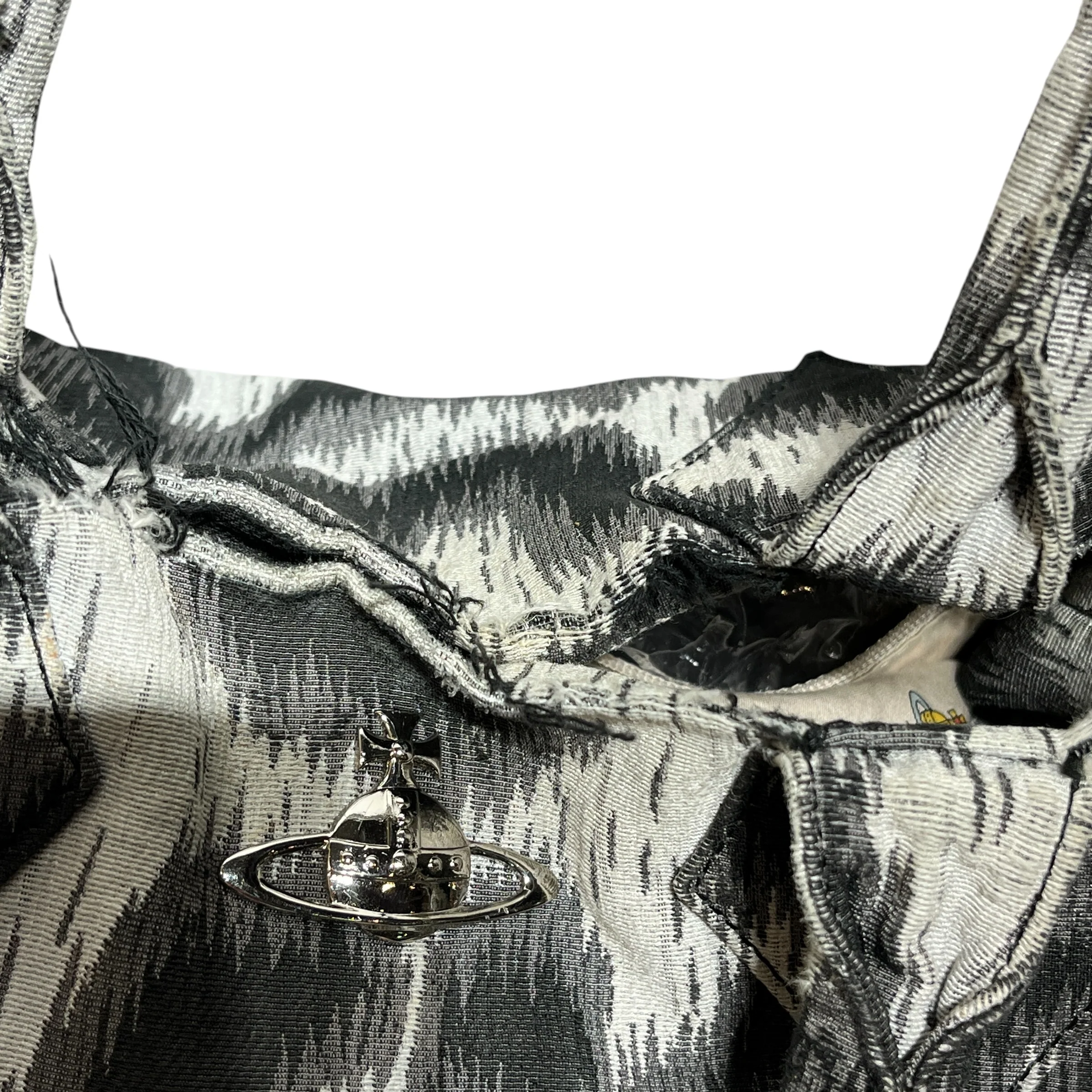 Vivienne Westwood/Hand Bag/All Over Print/Cotton/GRY/