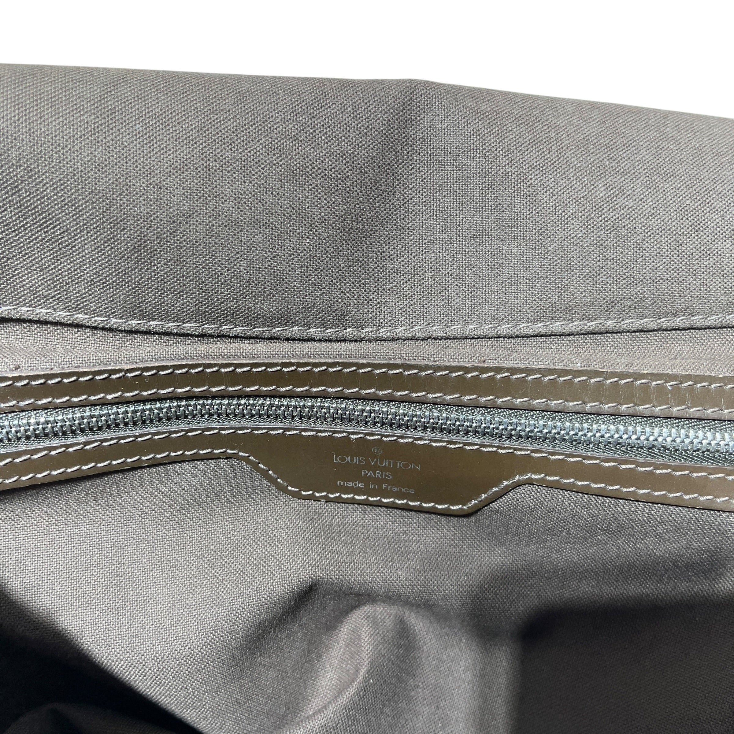 LOUIS VUITTON/Cross Body Bag/Leather/BRW/messenger bag, silver accents