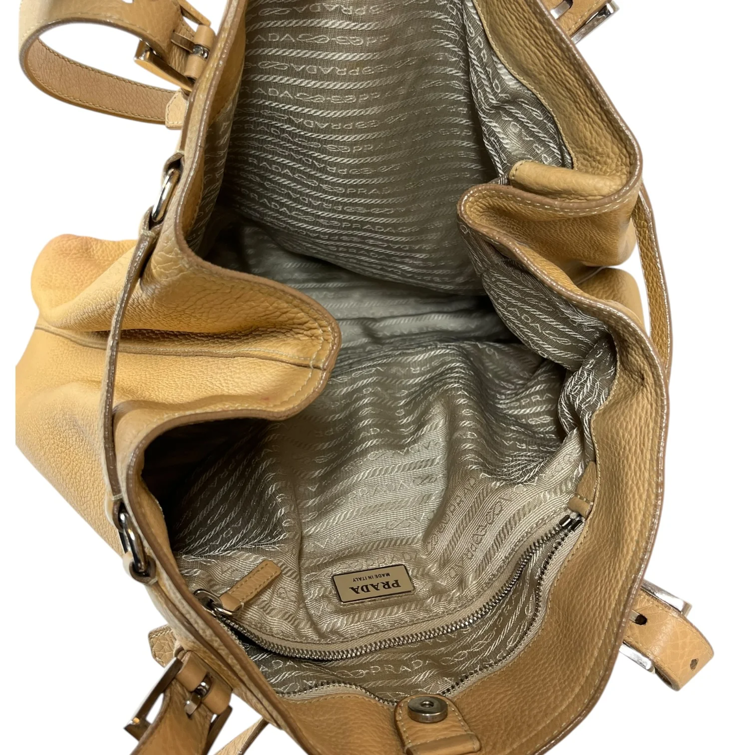 PRADA/Hand Bag/Leather/ORN/Saffiano Leather