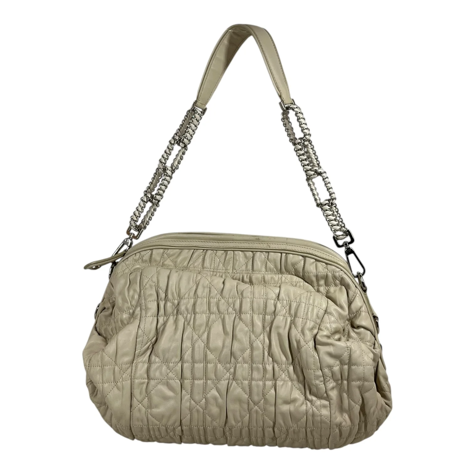 Christian Dior/Hand Bag/Leather/CRM/Delices Gaufre