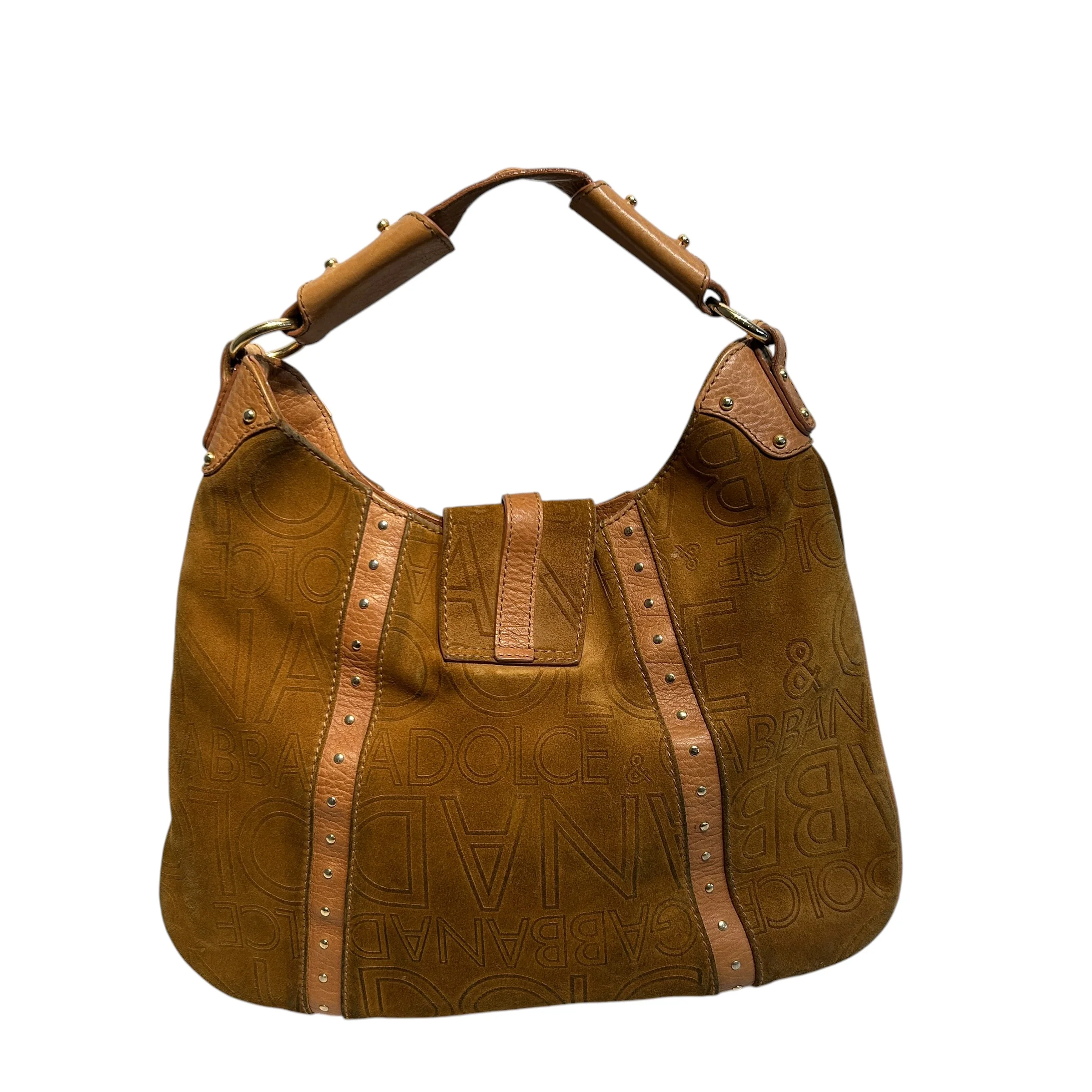 DOLCE&GABBANA/Tote Bag/Suede/BEG/D&G keychain